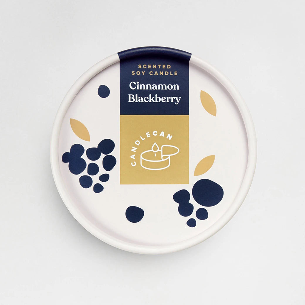 Gourmet Food Candle - Candlecan Cinnamon Blackberry