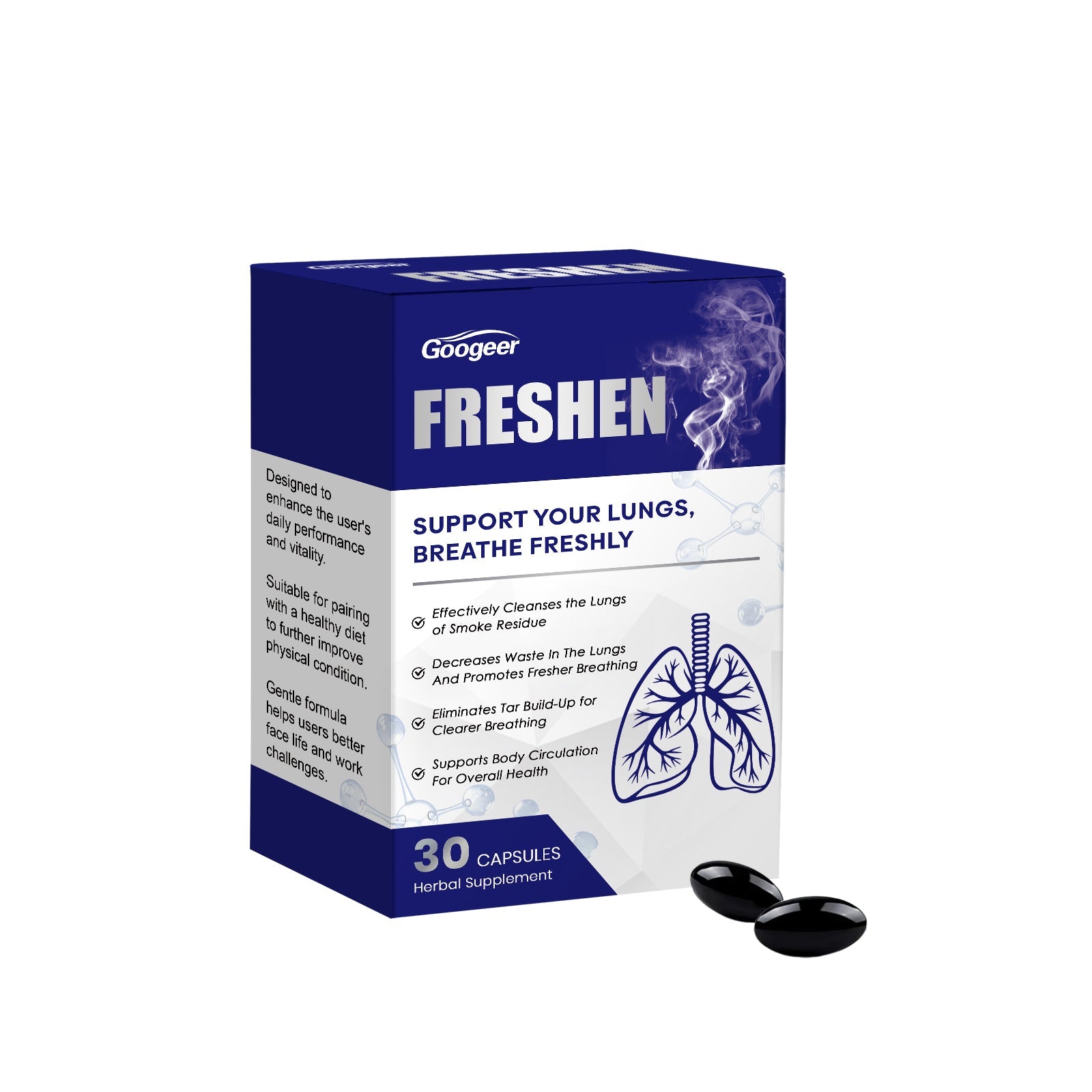 Boost Lung Health Naturally, Body Care Supplement for Better Breathing ,30pcs