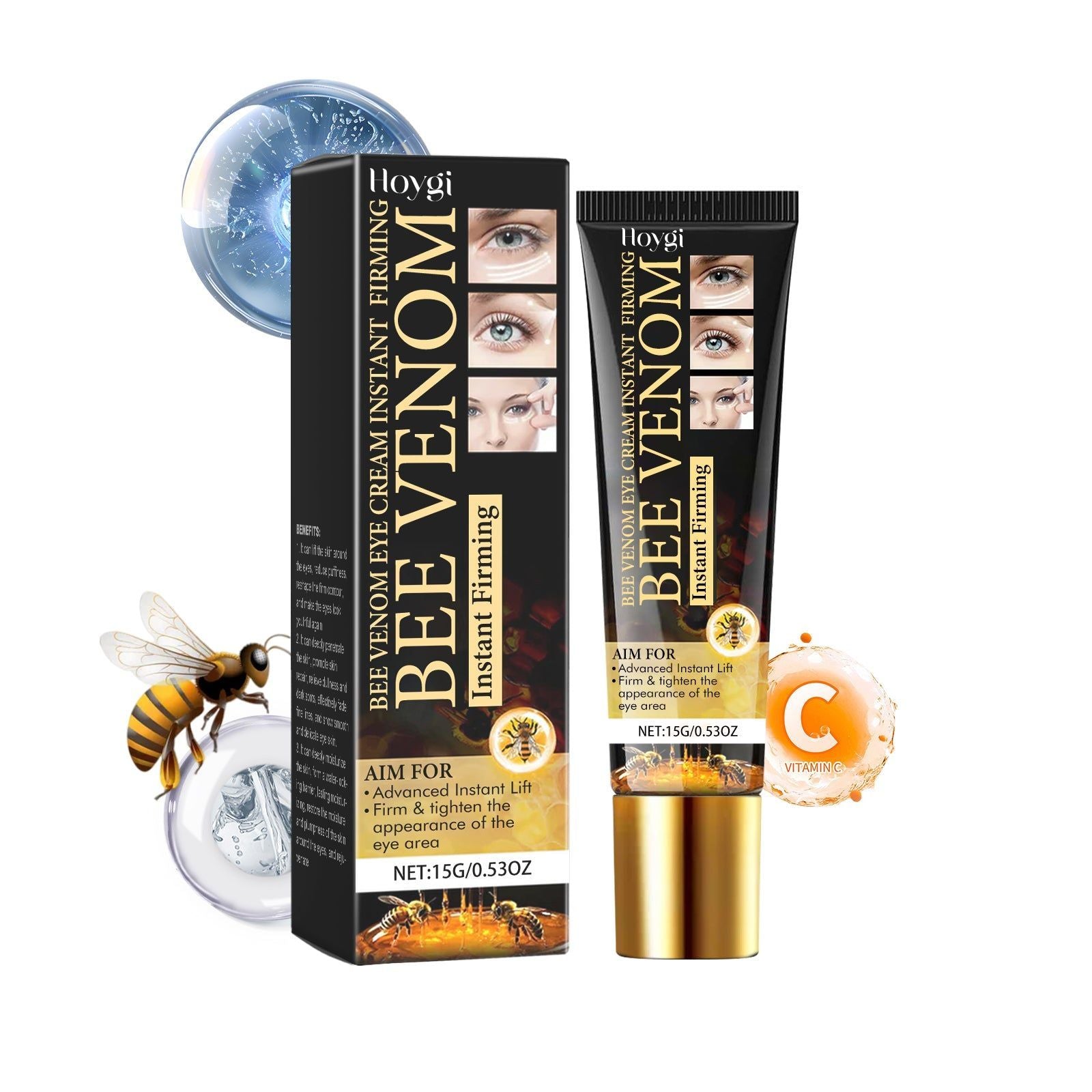 Revitalize Your Eyes with Bee Venom Firming Eye Cream, Anti-Wrinkle, Hydrating, and Skin Firming ,15g