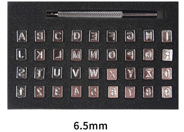 36pcs Leather Stamp Tools Alphabet Letter Number Metal Punch Set Logo Stamp Craft Tool