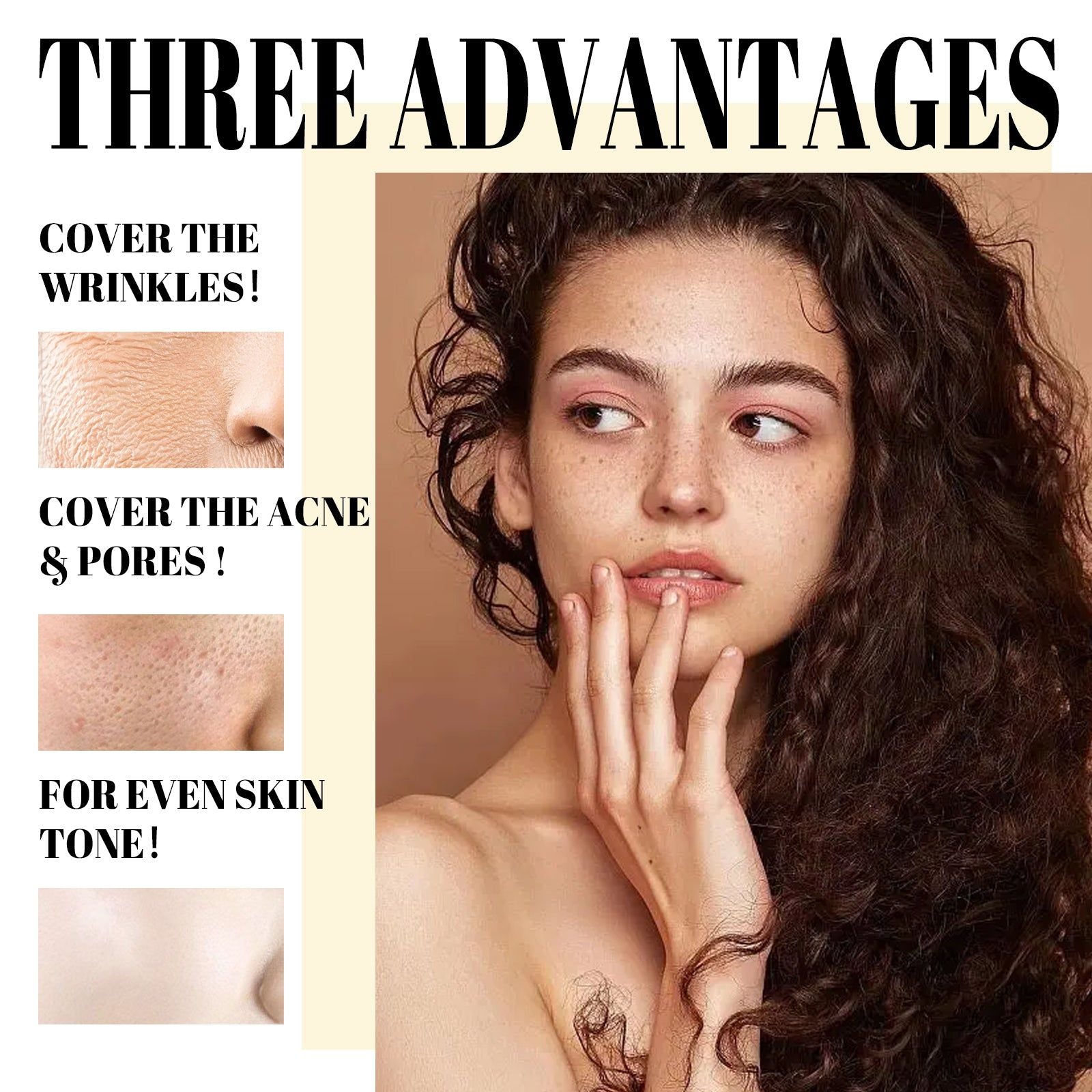 Brightening Concealer Primer for Flawless Skin, Pore Control, Hydrating, Long-lasting ,6ml