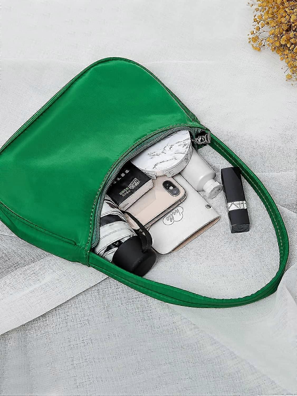 Women's Solid Shoulder Bags Minimalist Bag Mini Clutch Tote Handbags Green One Size zxin