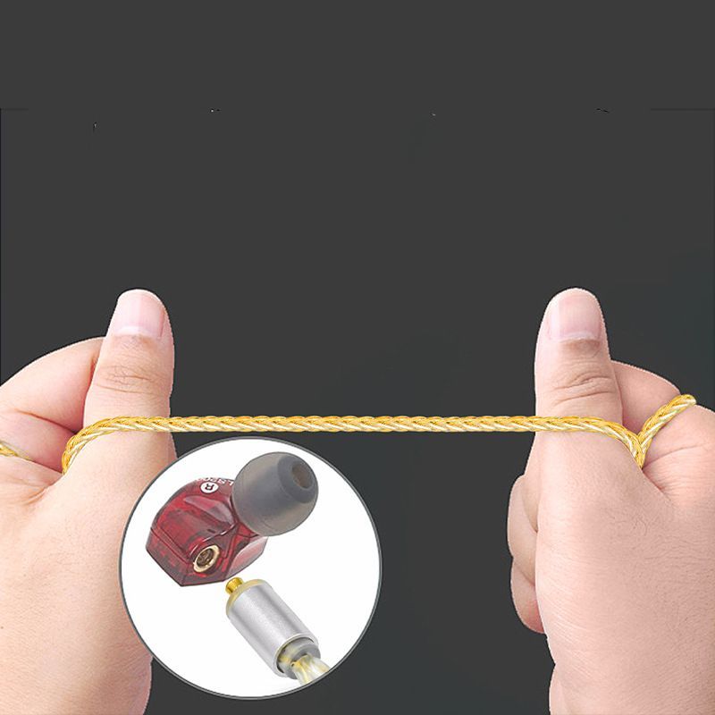Earphone Cable Headphone Extension Cable Silver Plated Copper Stereo Audio Cord