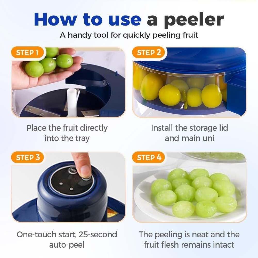 Electric Grape Peeling Machine Automatic Peeling Machine Portable Electric Garlic Peeler