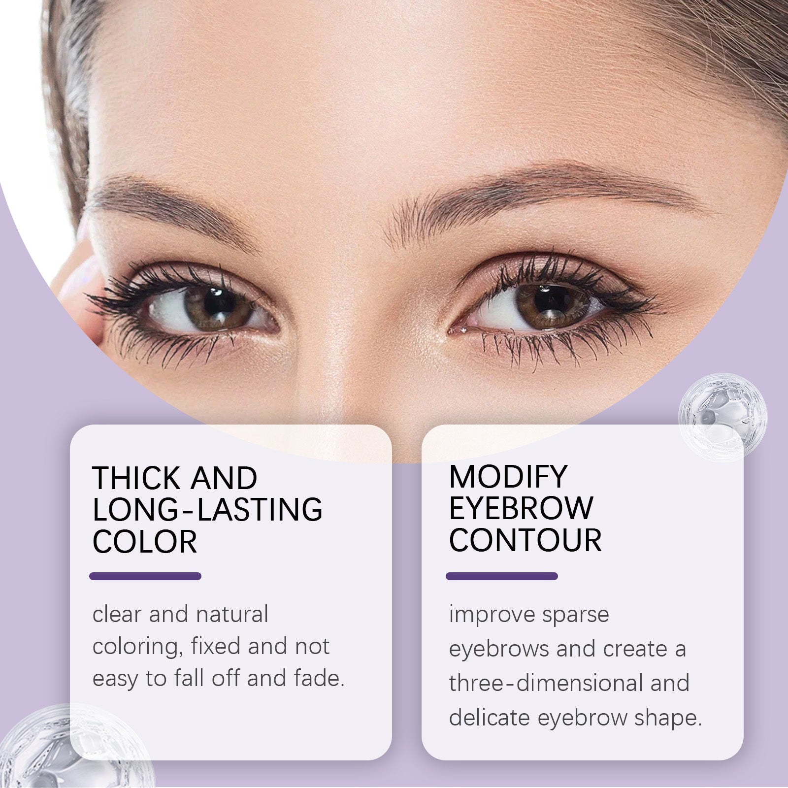 Waterproof 3D Eyebrow Dye, Natural Long-Lasting, Easy Peel-Off, Beauty and Makeup ,10g