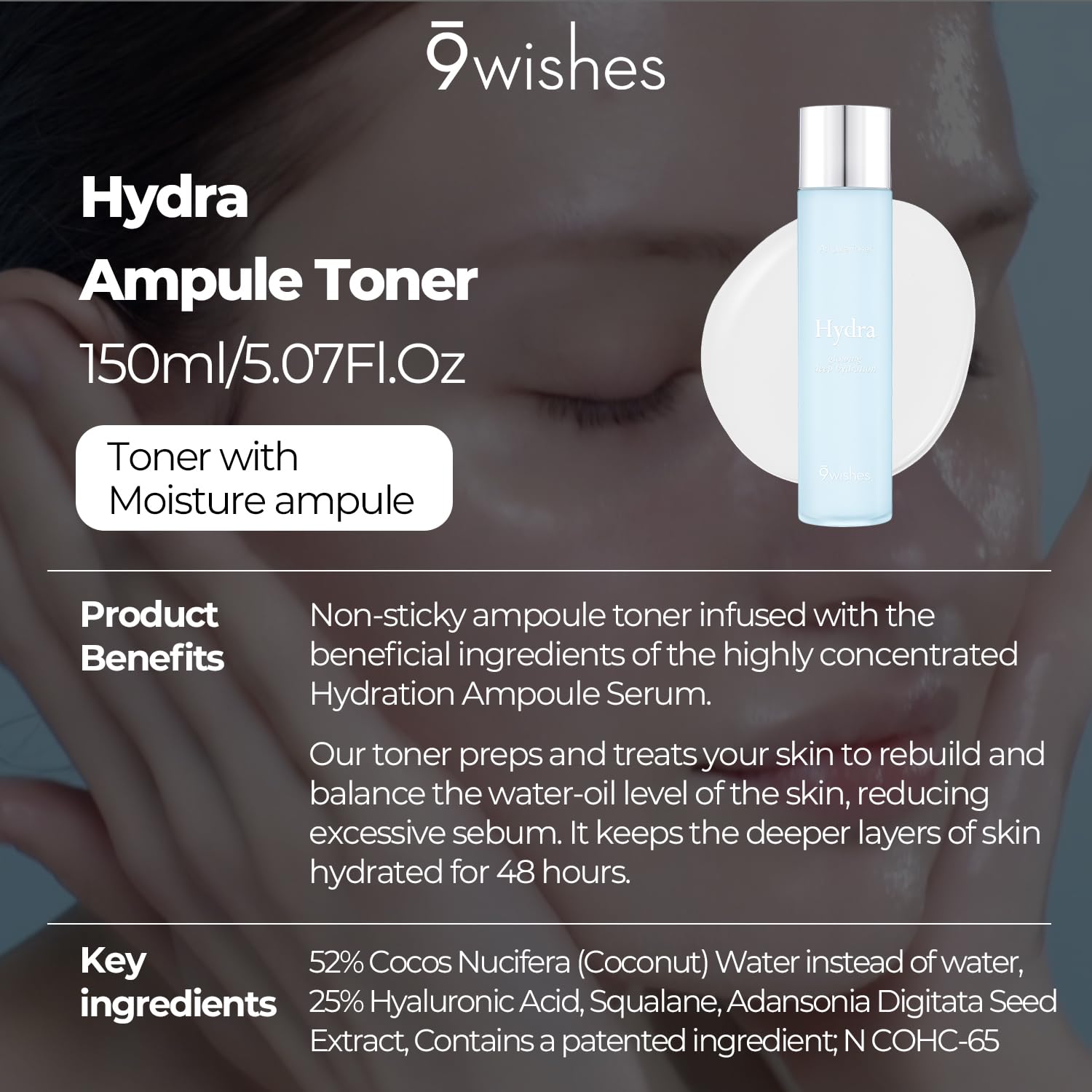 9Wishes Hydra Ampule Toner 150 ml