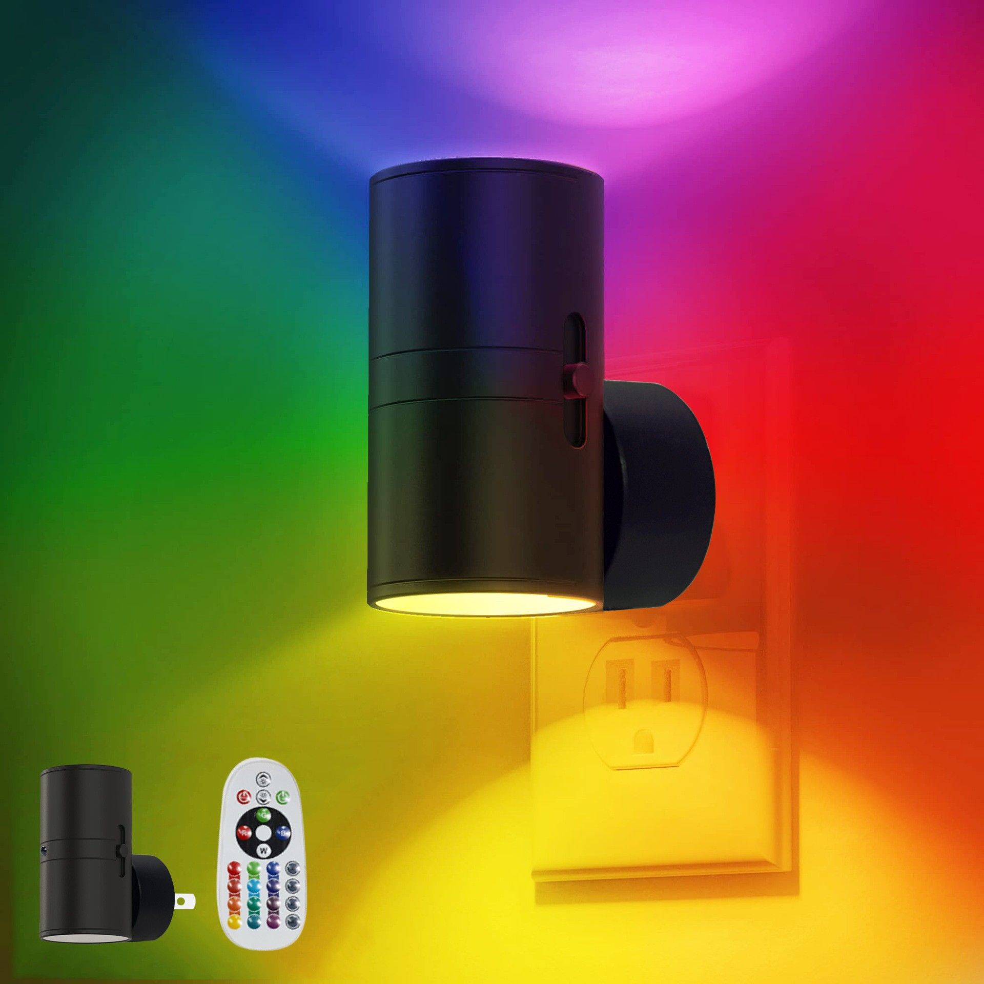 2pcs Motion Sensor Night Light LED Night Light Dimmable LED Motion Detector Night Light with remote control