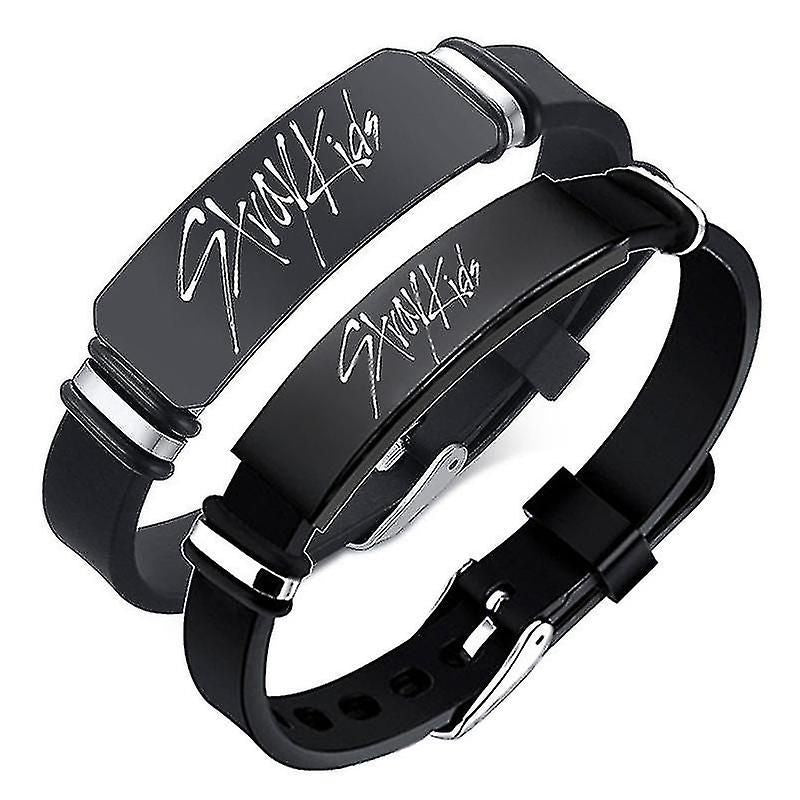 Stray Kids Kpop Charm Bracelets - Silicone Band Merch for Concerts/Fan Gifts