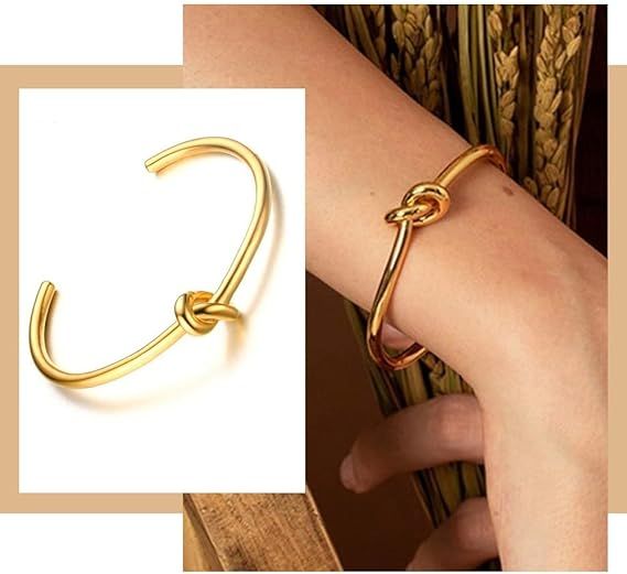 Open Knot Cuff Bangle Bracelets for Women Fashion Jewelry