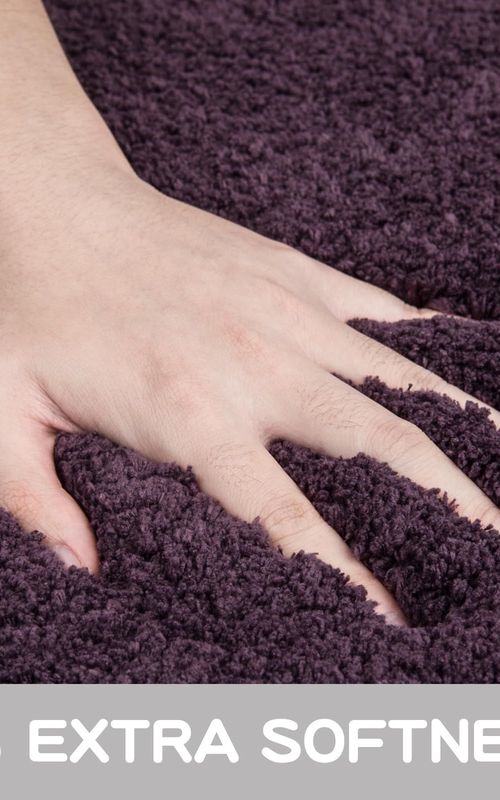 AIESY® Non-Slip Super Absorbent Quick Dry Shaggy Microfiber Bath Mat