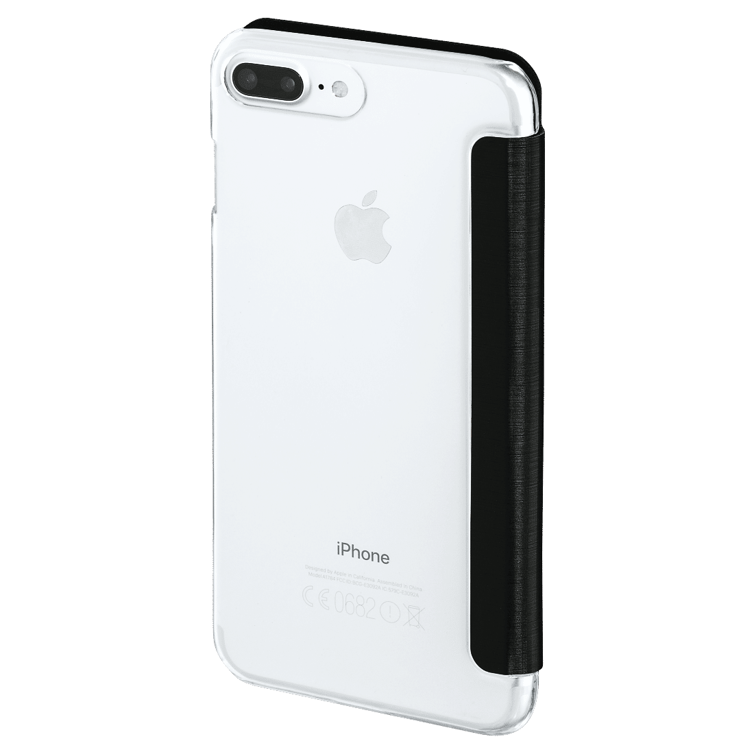 HAMA 177829 "Clear" Booklet Case for Apple iPhone 7 Plus/8 Plus, black