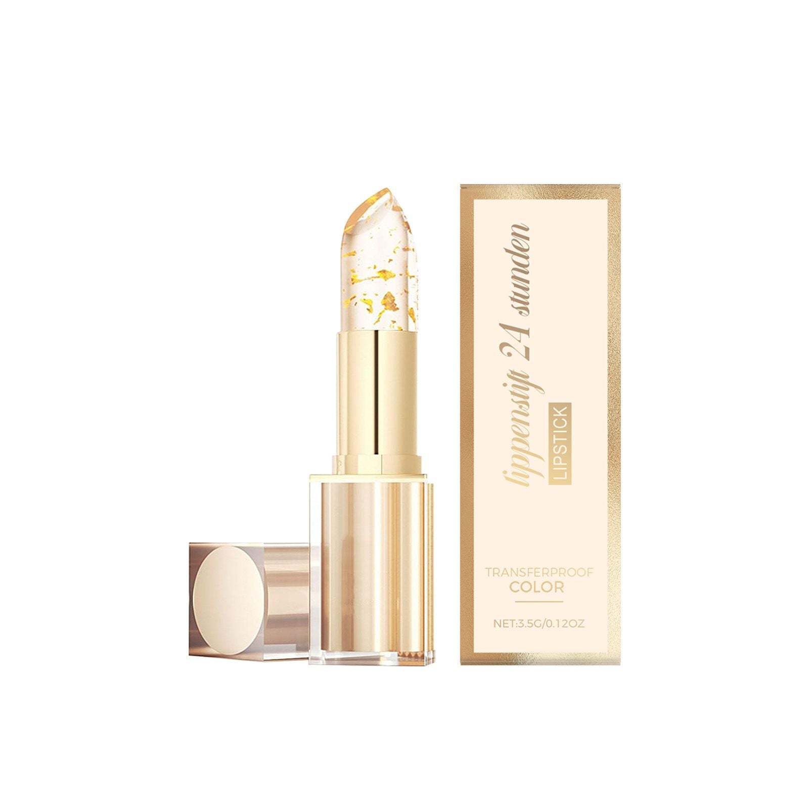 3.5g Gold Flake Lip Balm with Color Changing and Hydration