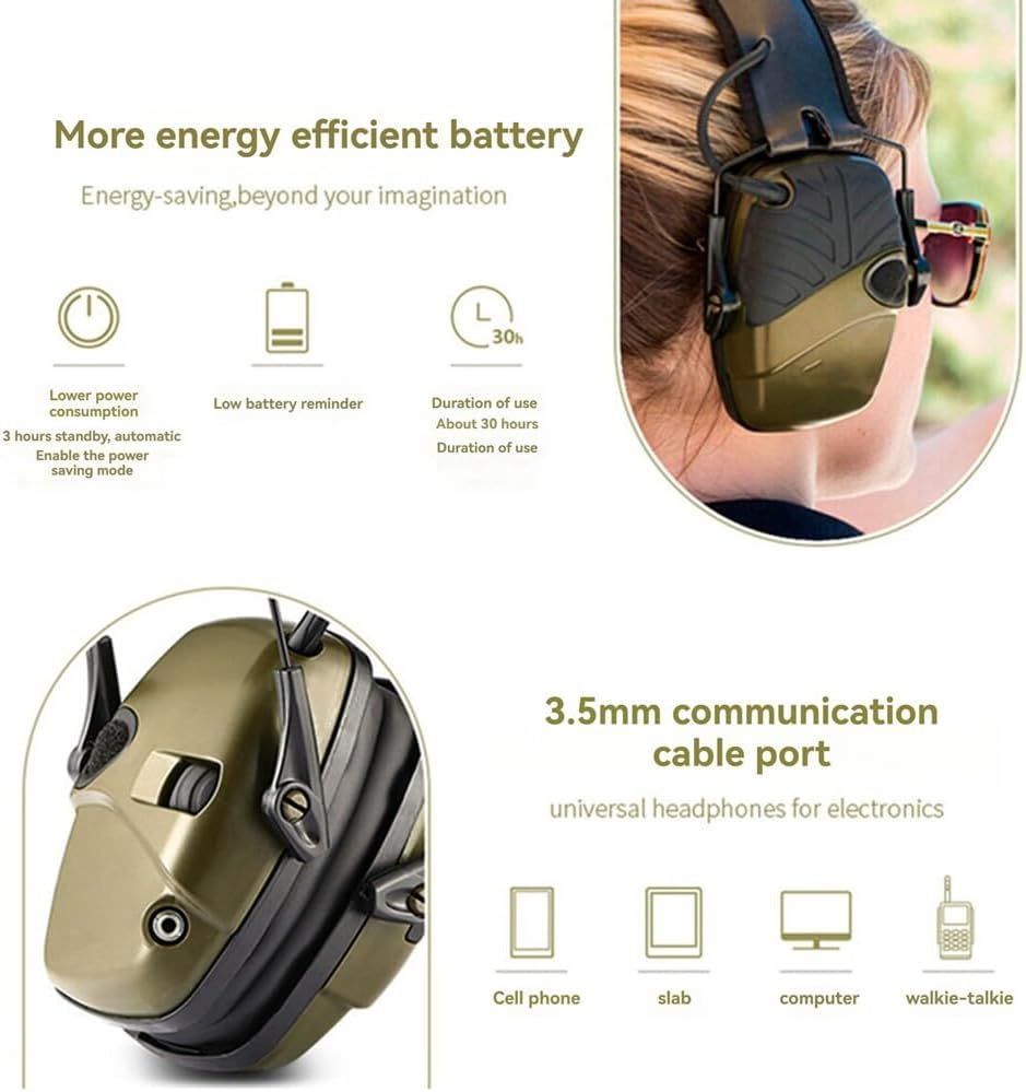 Electronic Ear Muff Impact Hearing Earmuff for Outdoor Sports