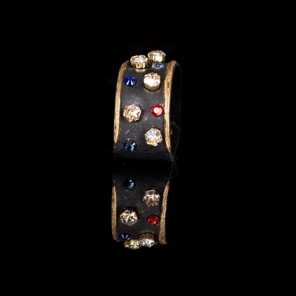 The Dark Noir Minimal Crystal Cuff