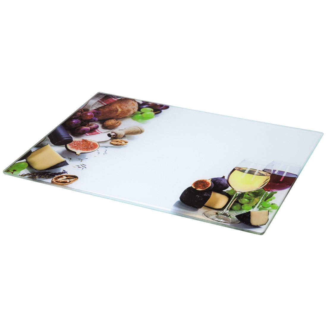 XAVAX 111537 Glass Cutting Plates, 2 pieces, "Wine" design, 30 x 20 cm, 35 x 25 cm