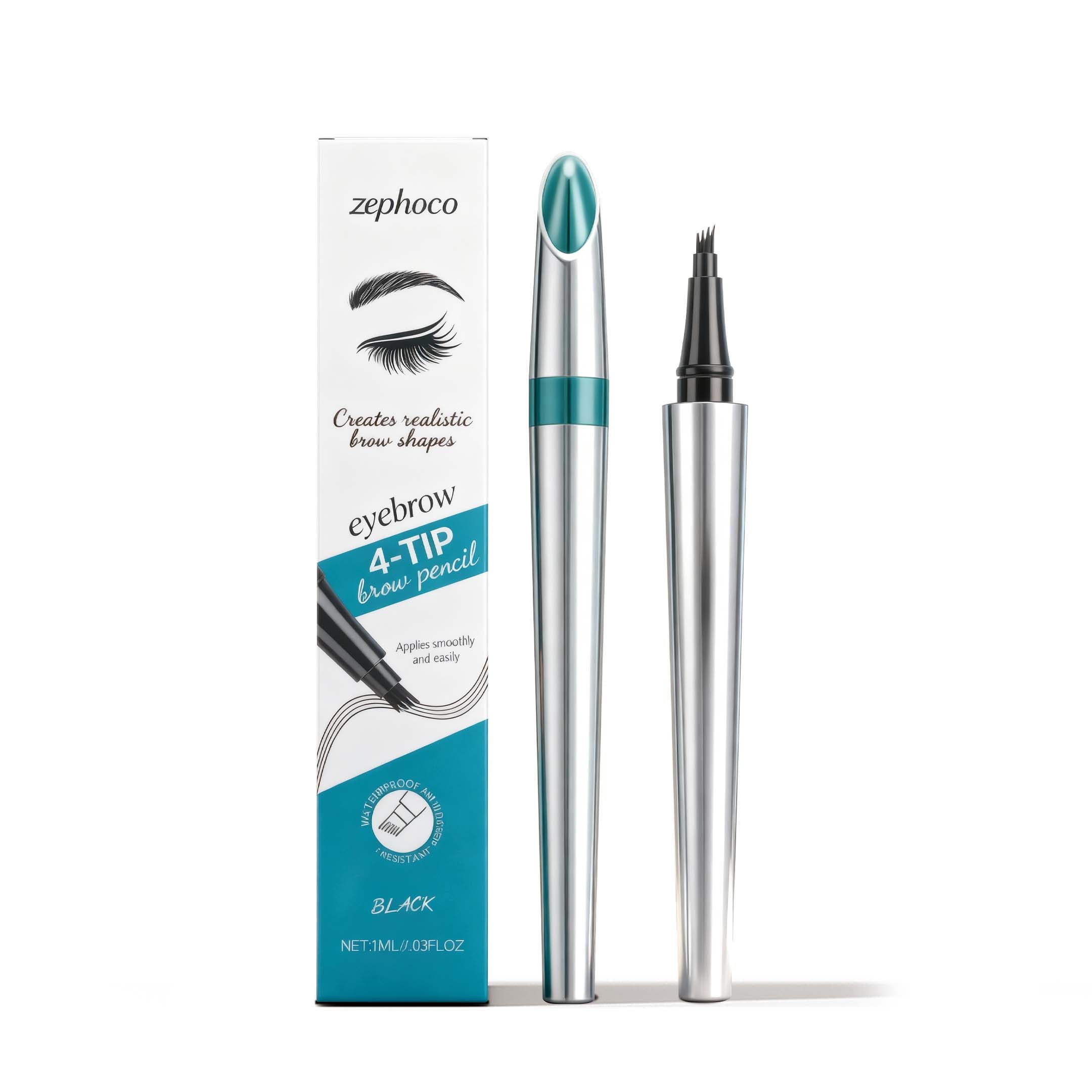 Anti-Glare Eyebrow Pencil, Waterproof, Long-Lasting, Natural Eyebrow Setting ,1ml