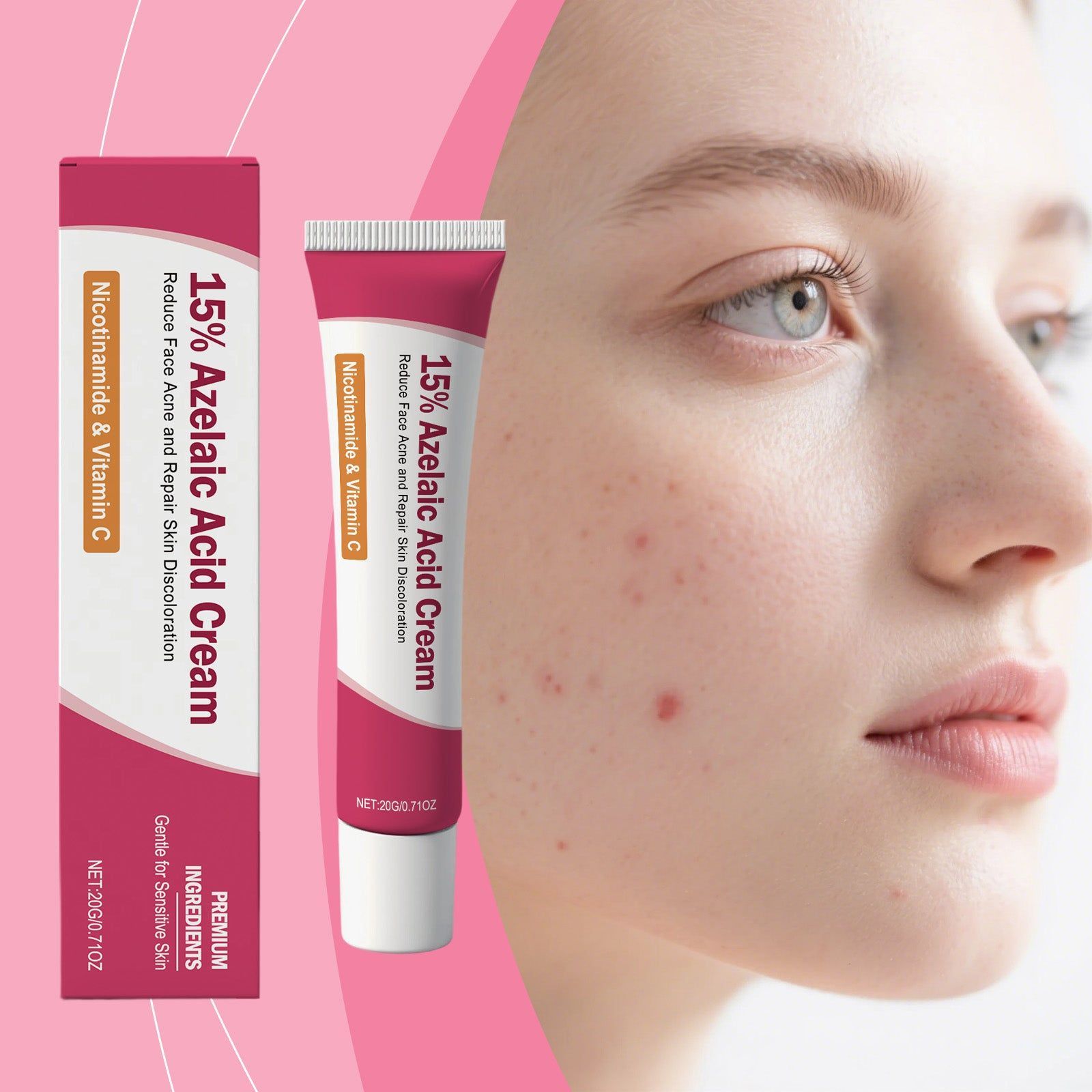 Best Facial Care Essence Cream for Acne, Clear Skin, Hydrating, Herbal Ingredients ,20g