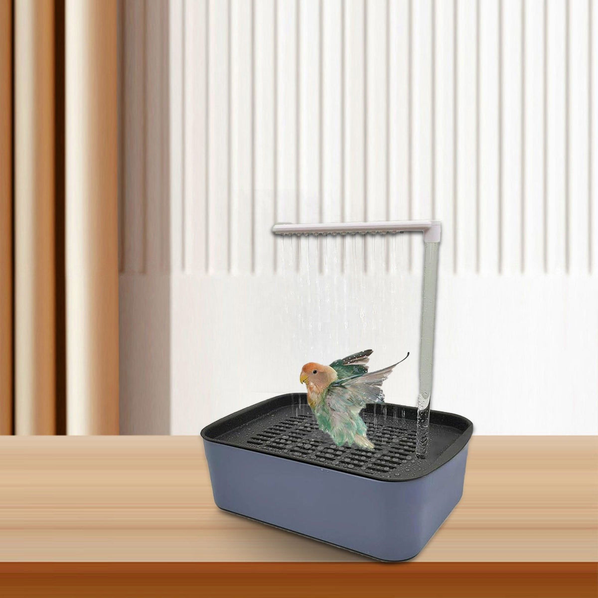 Pet Circulating Water Bath Parrot Bathtub Bird Bath Accessories Automatic Bird Cage Shower