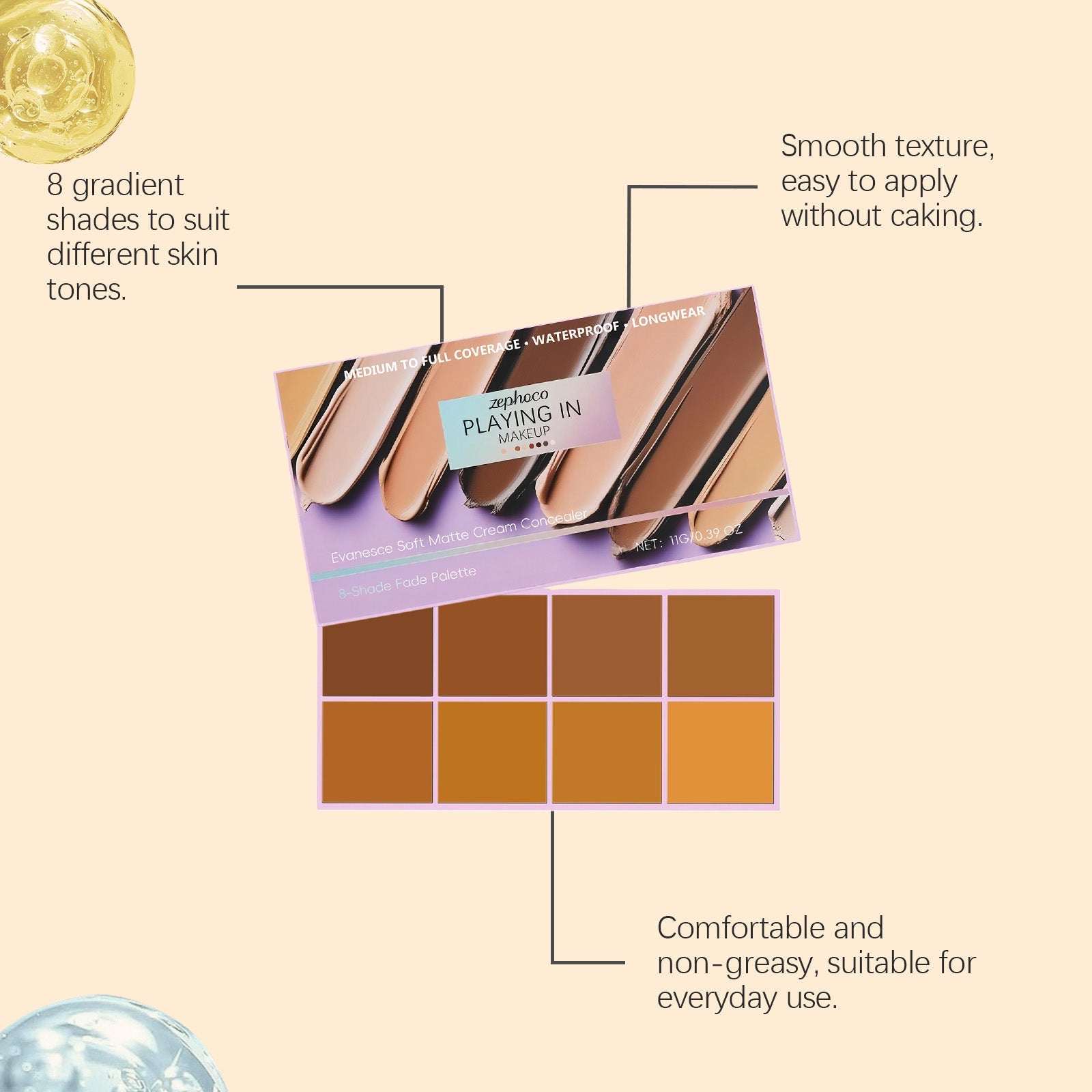 Dark Series Concealer, Matte Finish, Waterproof, Long-lasting, Flawless Cover ,11g