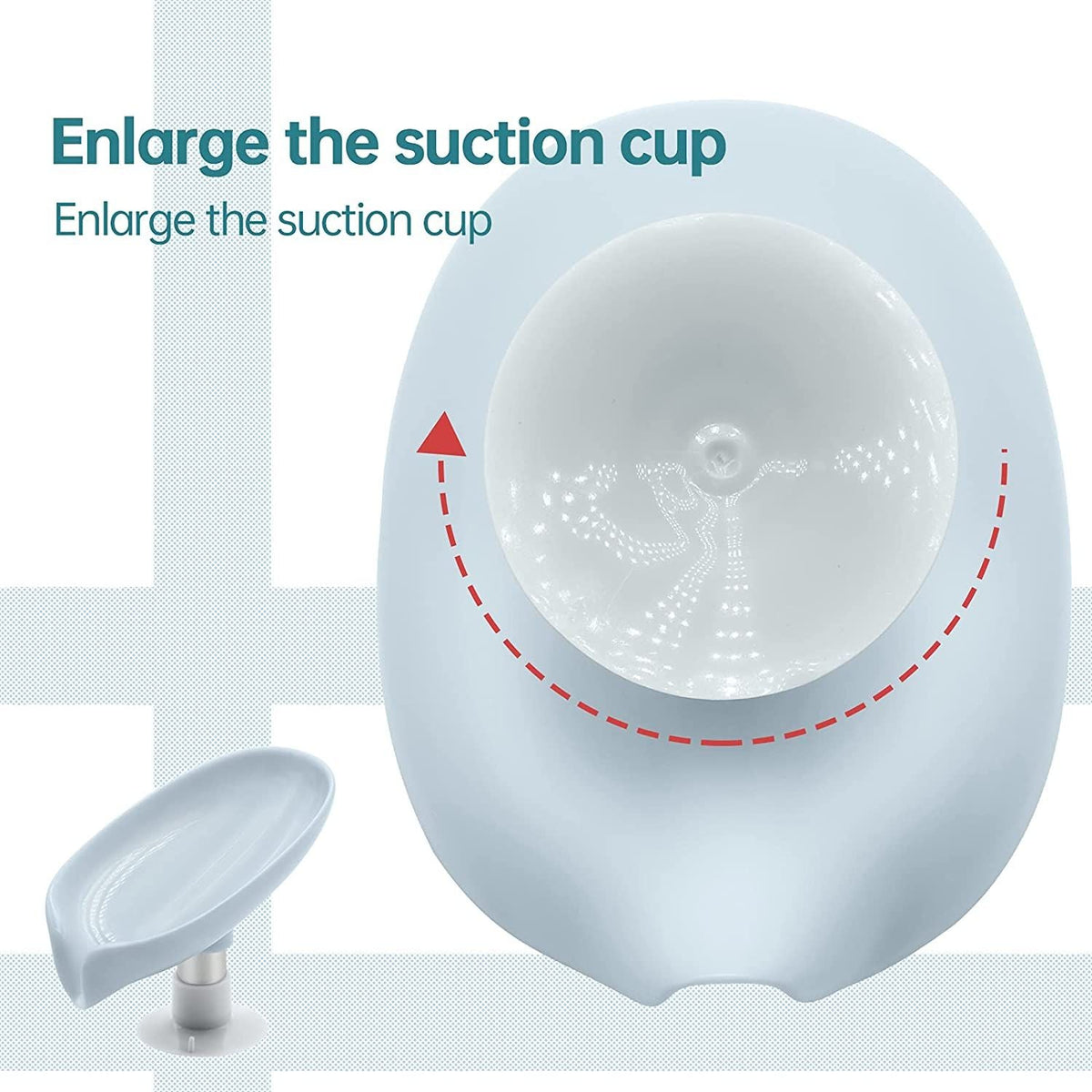 Bar Soap Holder Self Draining Soap Dish with Suction Cup Bathroom Soap Box Tray