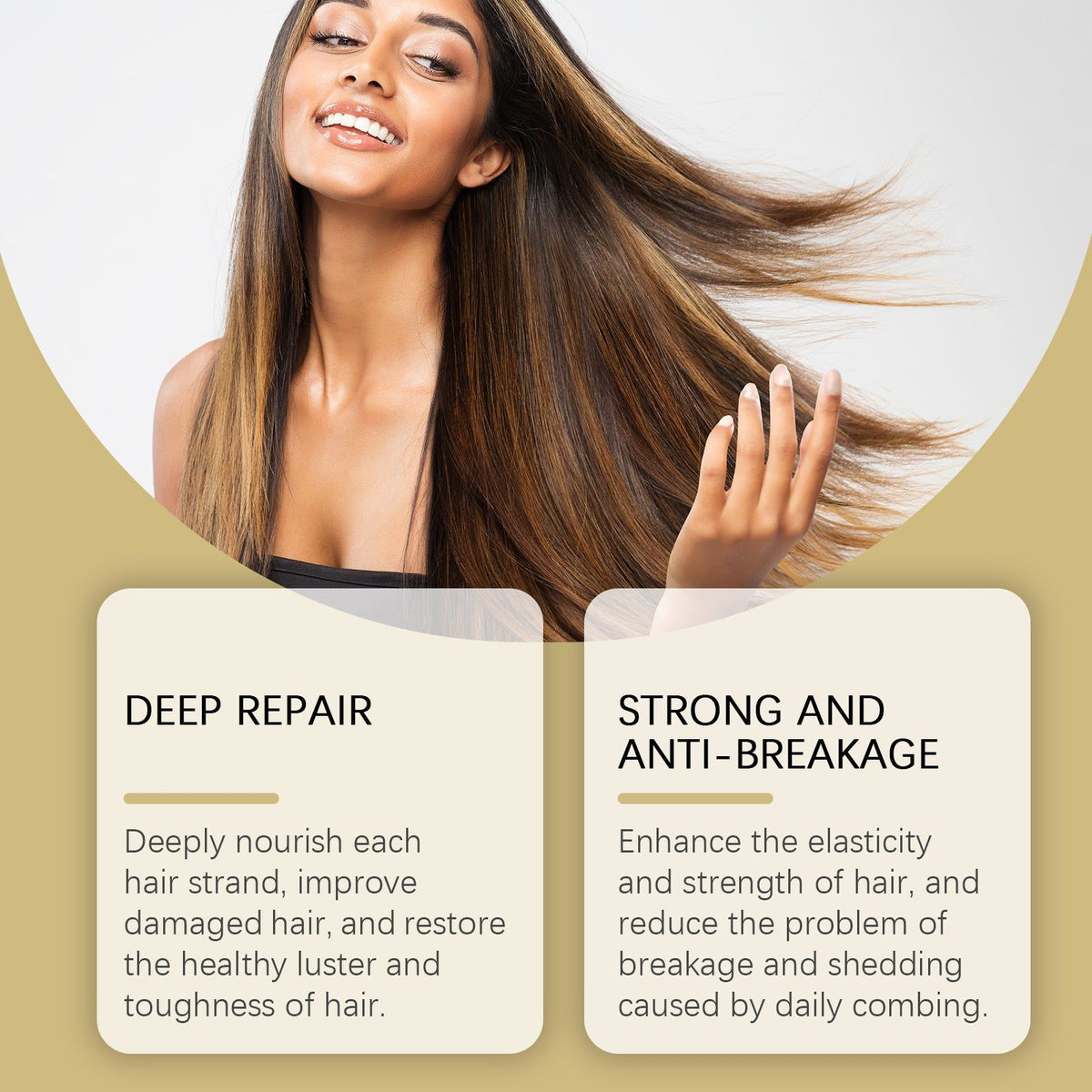 Revitalize Hair Essential Oil for Dry Frizzy Hair, Strengthen & Shine Naturally ,50ml