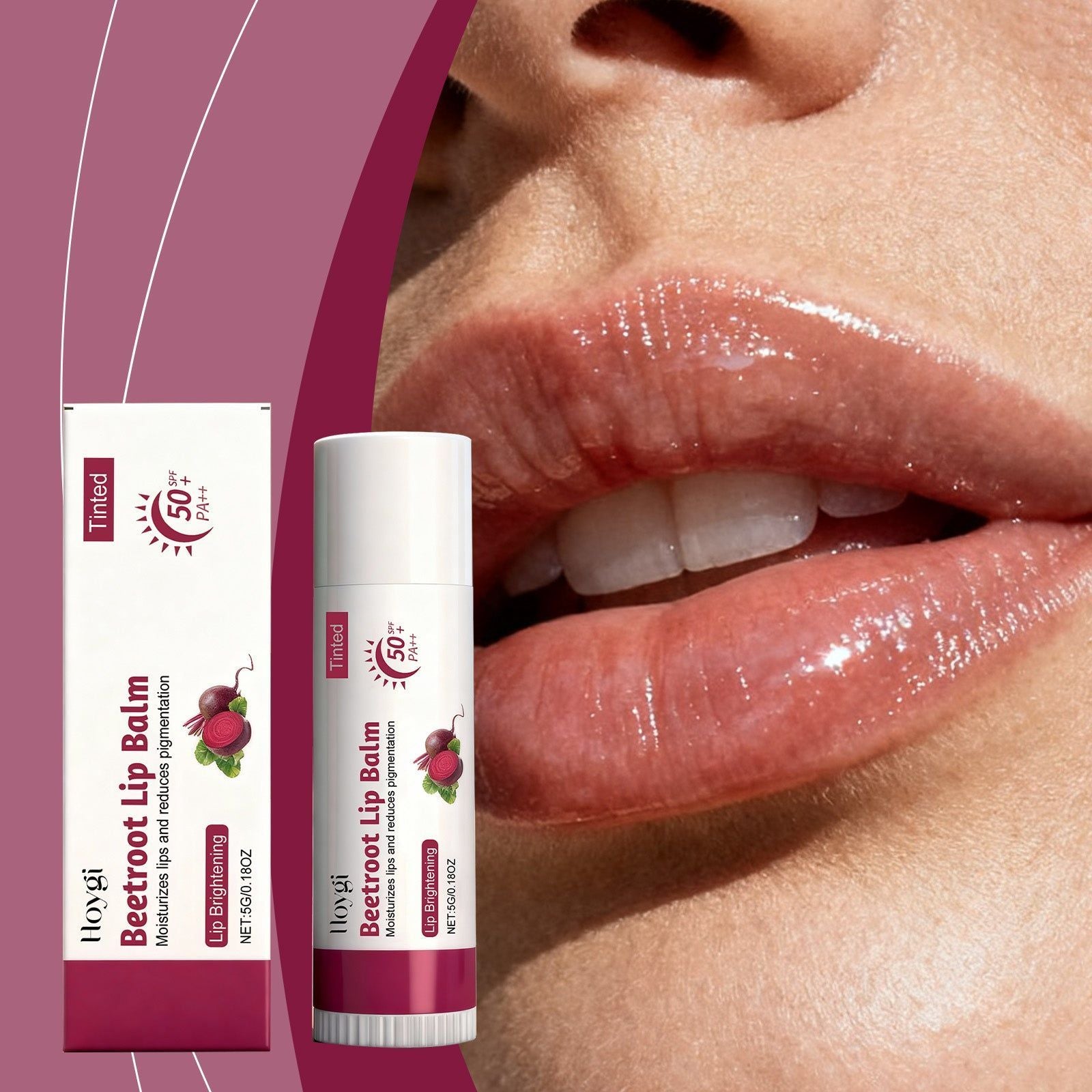 Beetroot Lip Care Balm, Hydrating, Nourishing, Moisturizing, Reduces Pigmentation ,5g