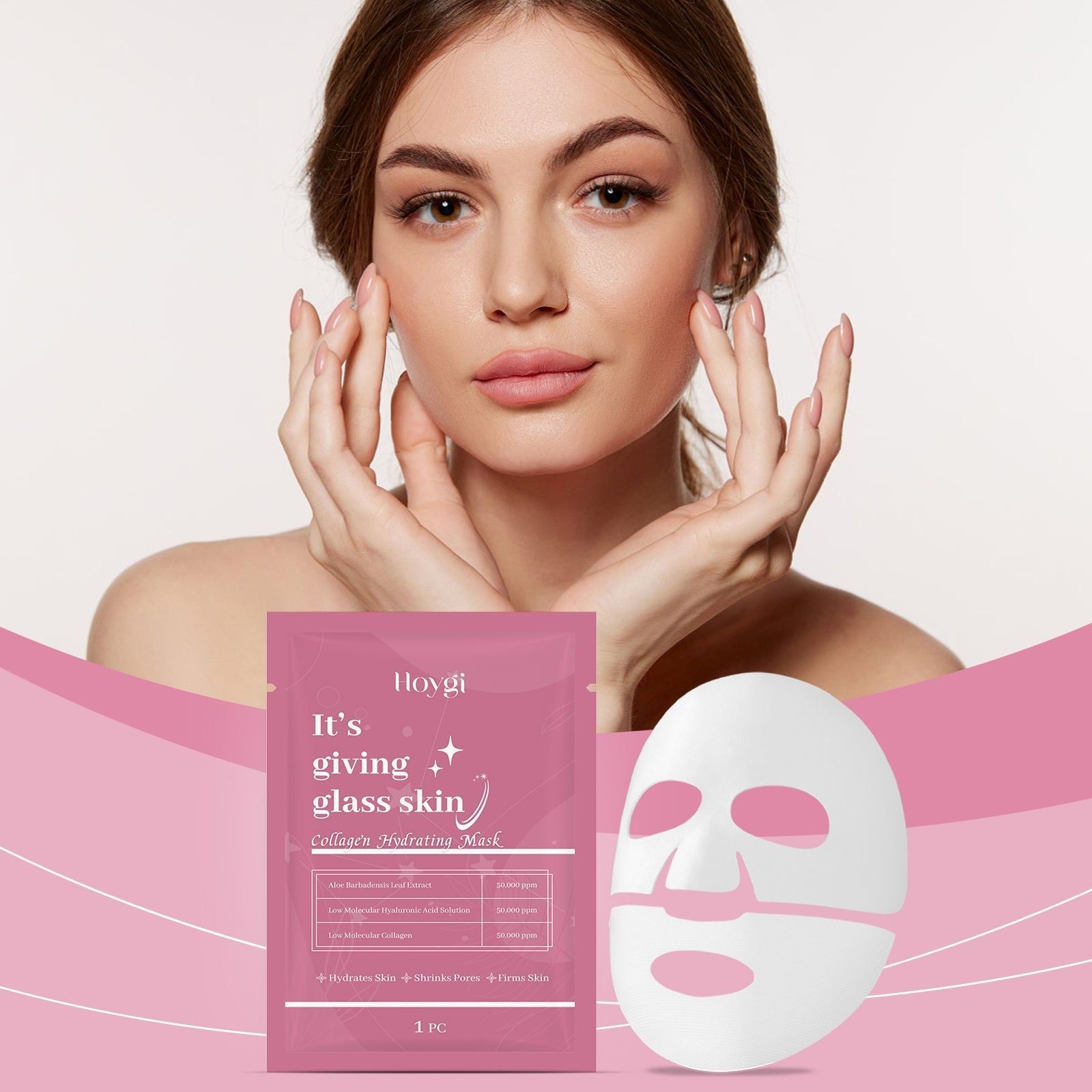 Deep Collagen Hydrating Mask, Moisturizing, Soothing, Plump Skin, Natural Glow ,1pcs