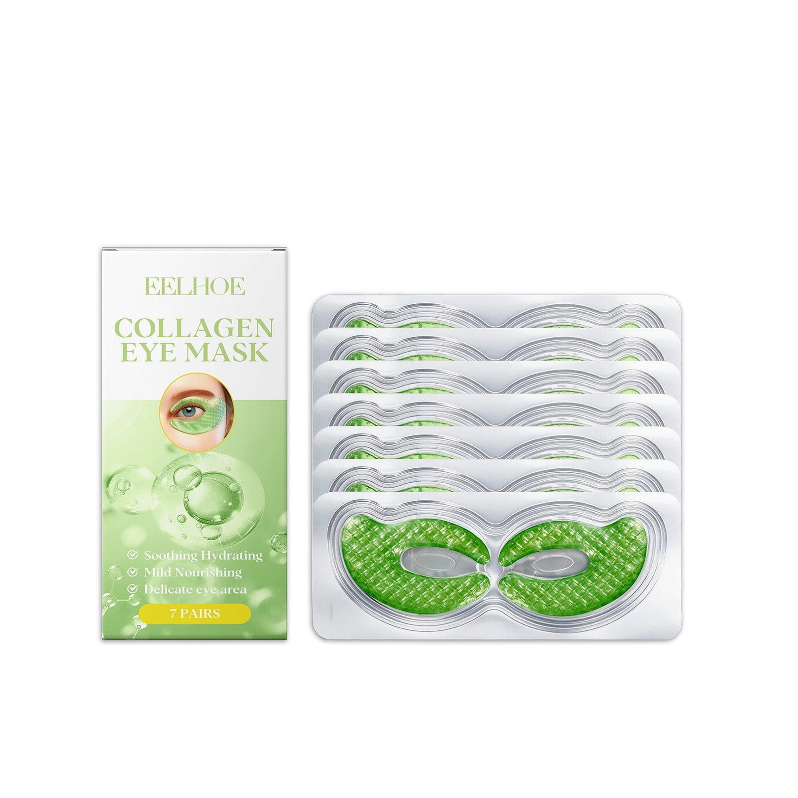 Collagen Eye Mask, Deep Hydration, Anti-Aging, Eye Care, Brightening ,7 pairs