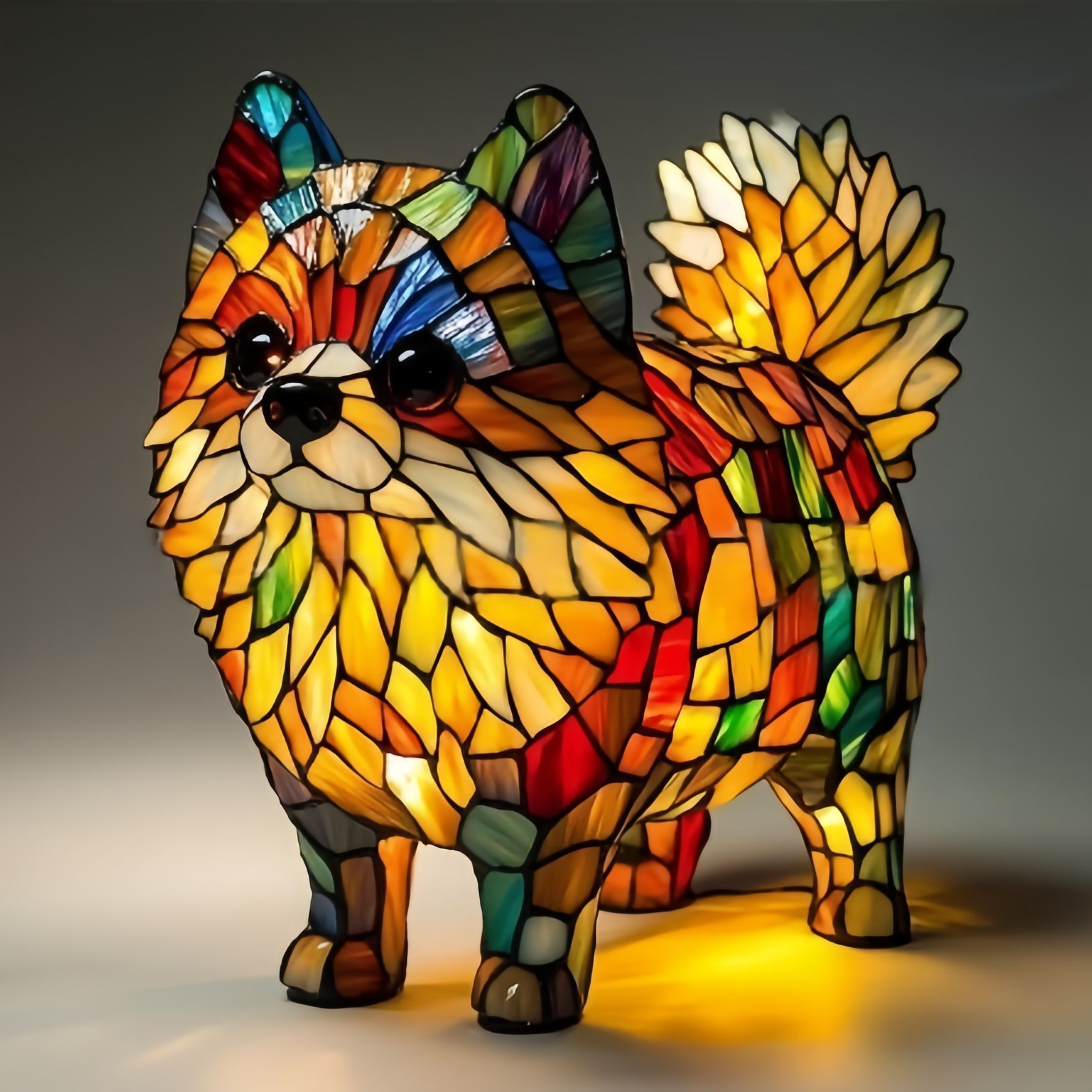 Schnauzer LED Table Lamp USB Dog Night Light