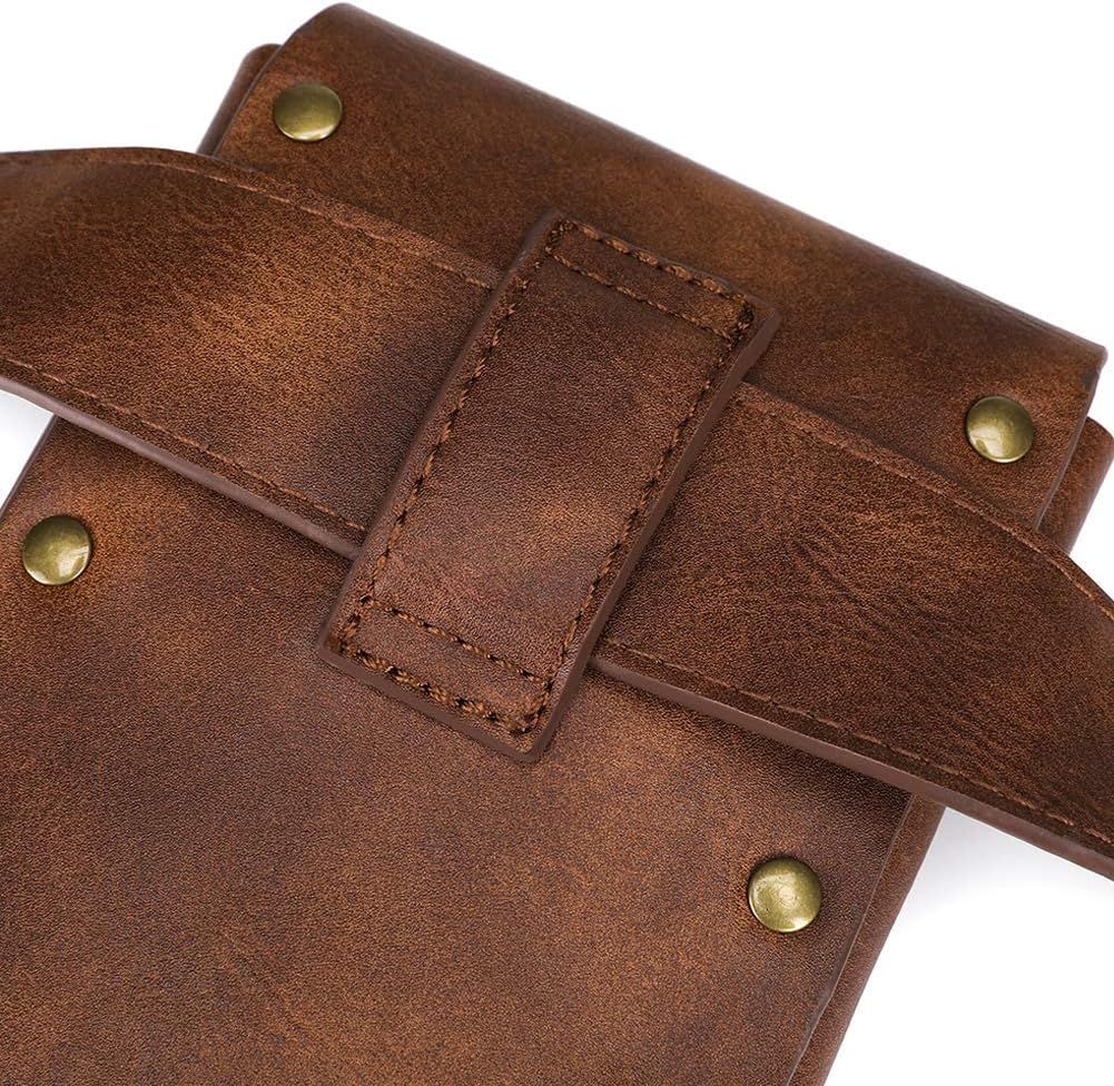 Belt Pouch Waist Bag Fanny Pack Medieval Vintage Leather Pouch Cellphone Holder Belt Purse