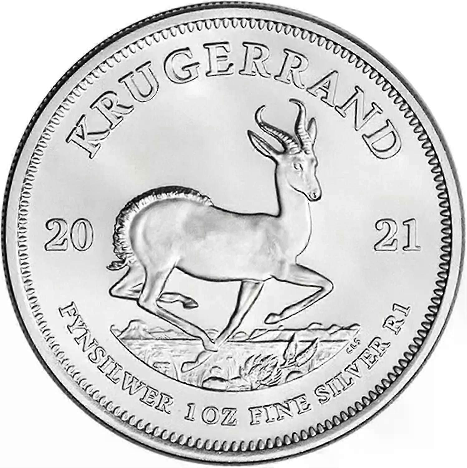 South Africa 1 Oz Silver Krugerrand BU Coin For Collection And Investment In Precious Metals