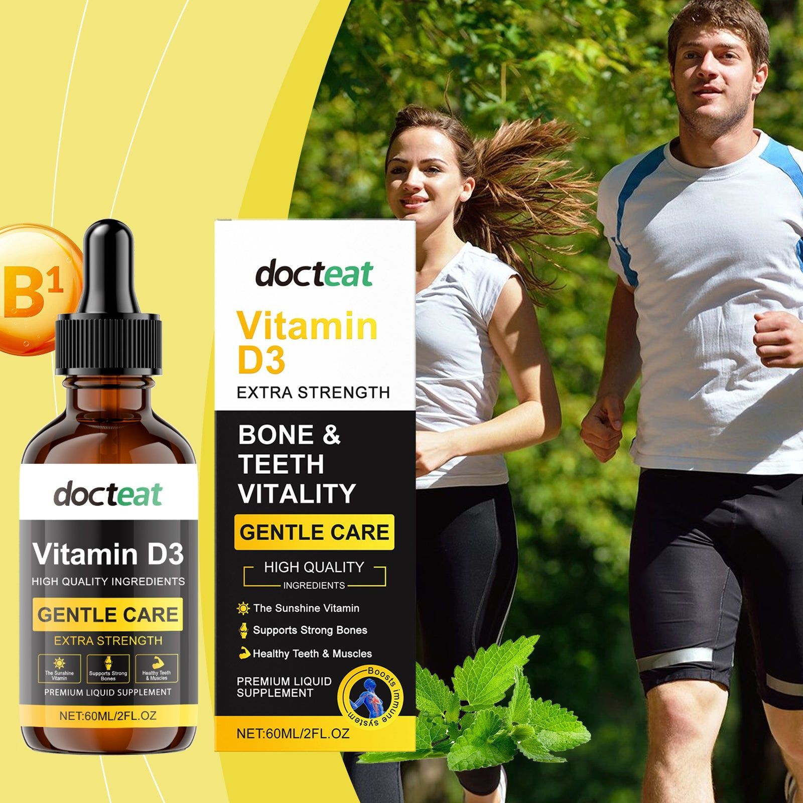 Boost Bone Health with Body Care Drops, Natural Joint Support, Easy to Use ,60ml