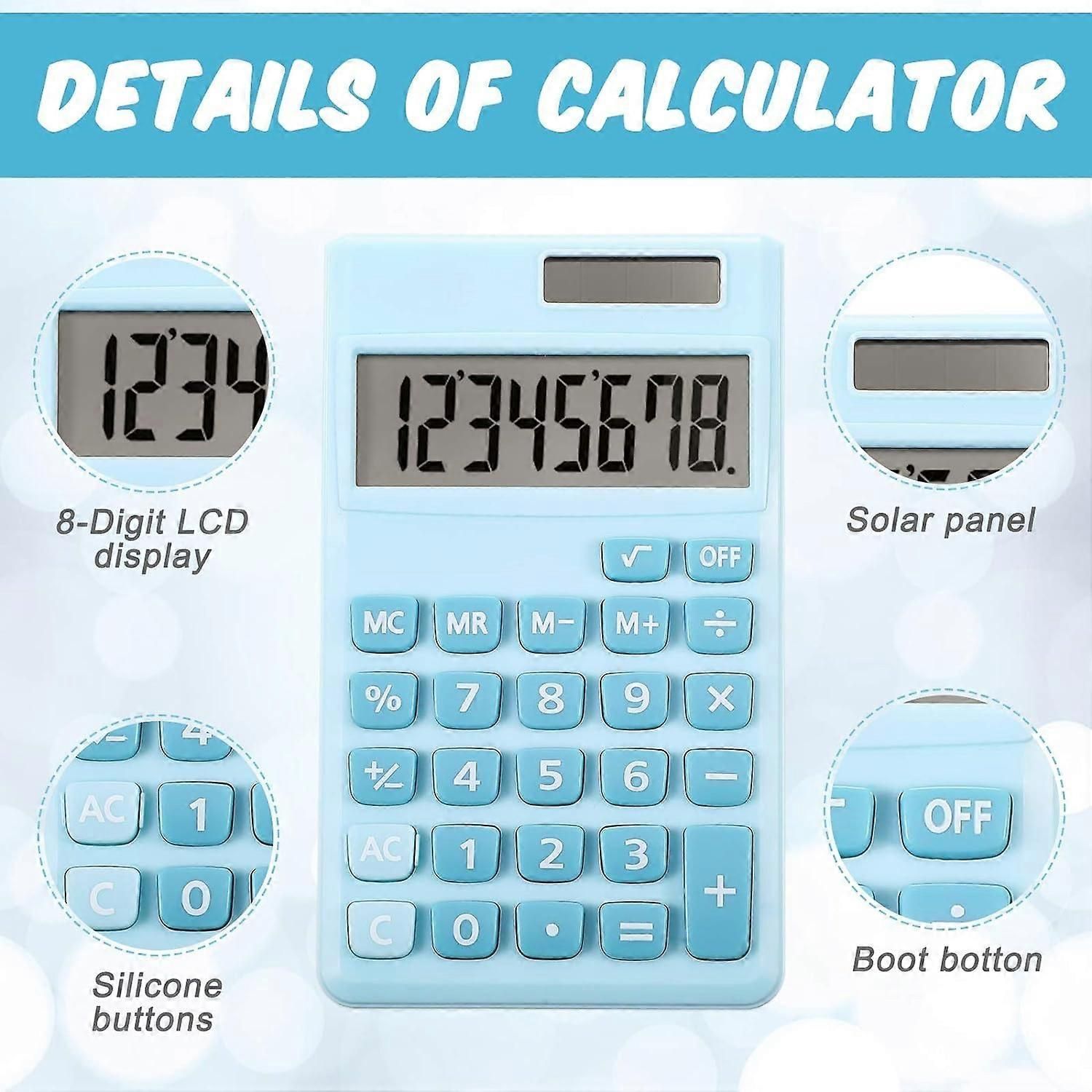 Standard Calculator 8-Digit LCD Display