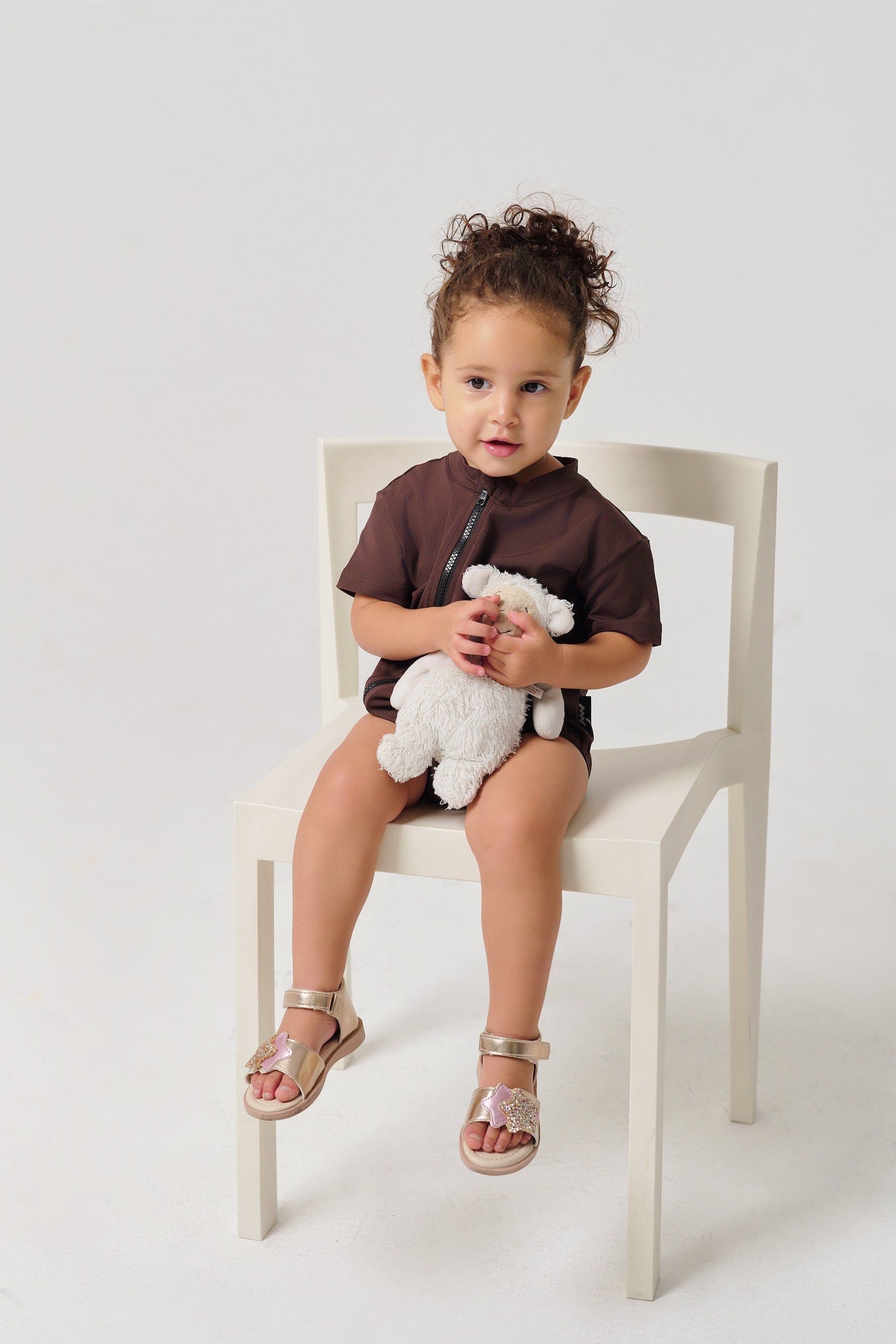 بدلة رومبر كلاسيكية للأطفال من ماركة MULU - بنية