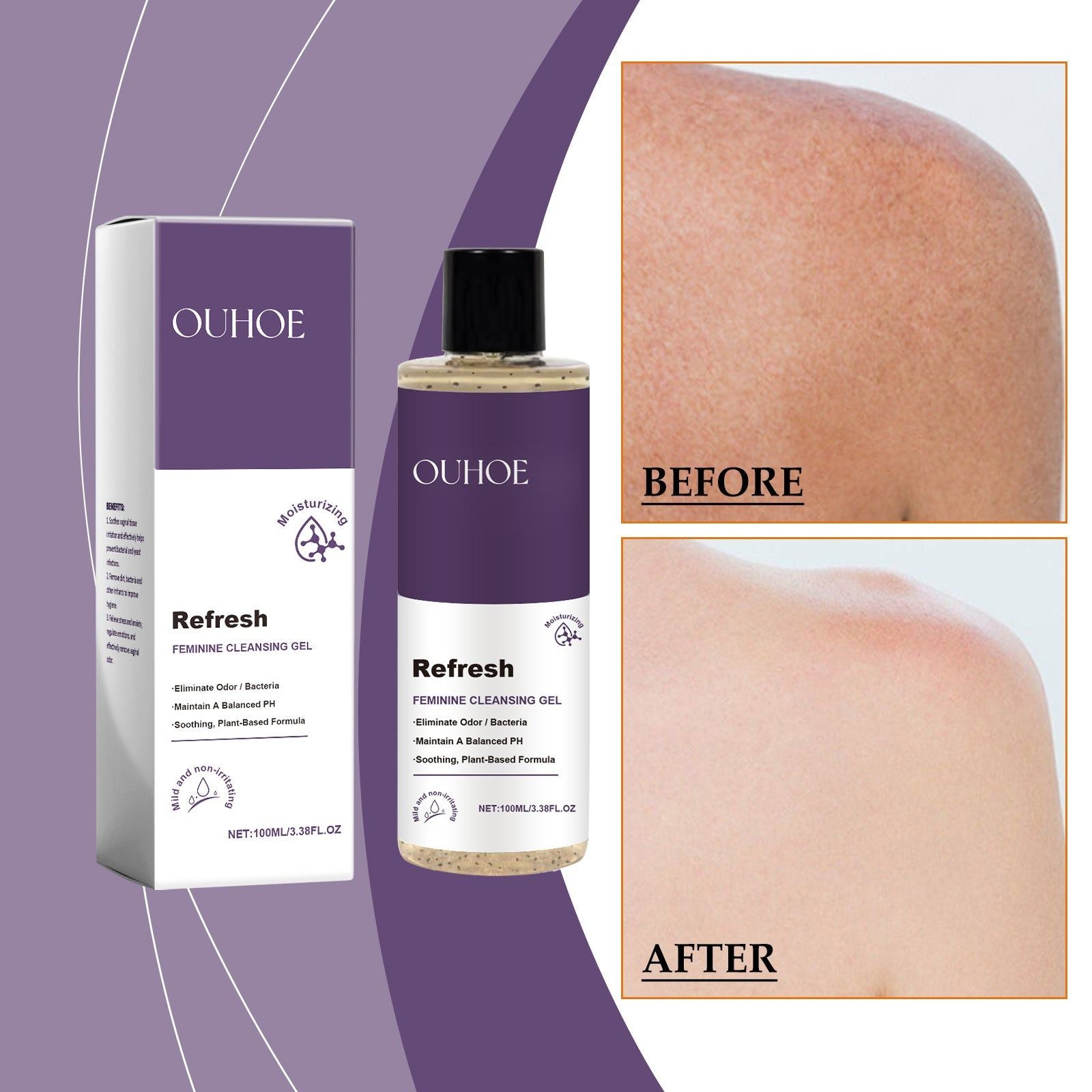 Balance Bath Gel for Body Cleansing, Gentle Moisturizing, Feminine Hygiene, Refreshing Self-Care ,100ml