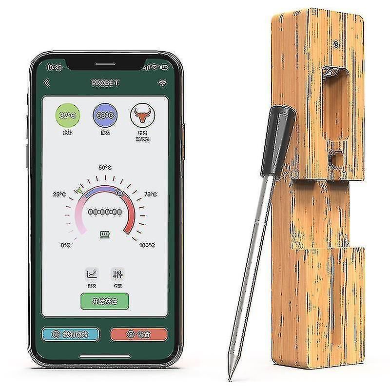 Wireless Smart Meat Thermometer With Bluetooth and WiFi Connectivity