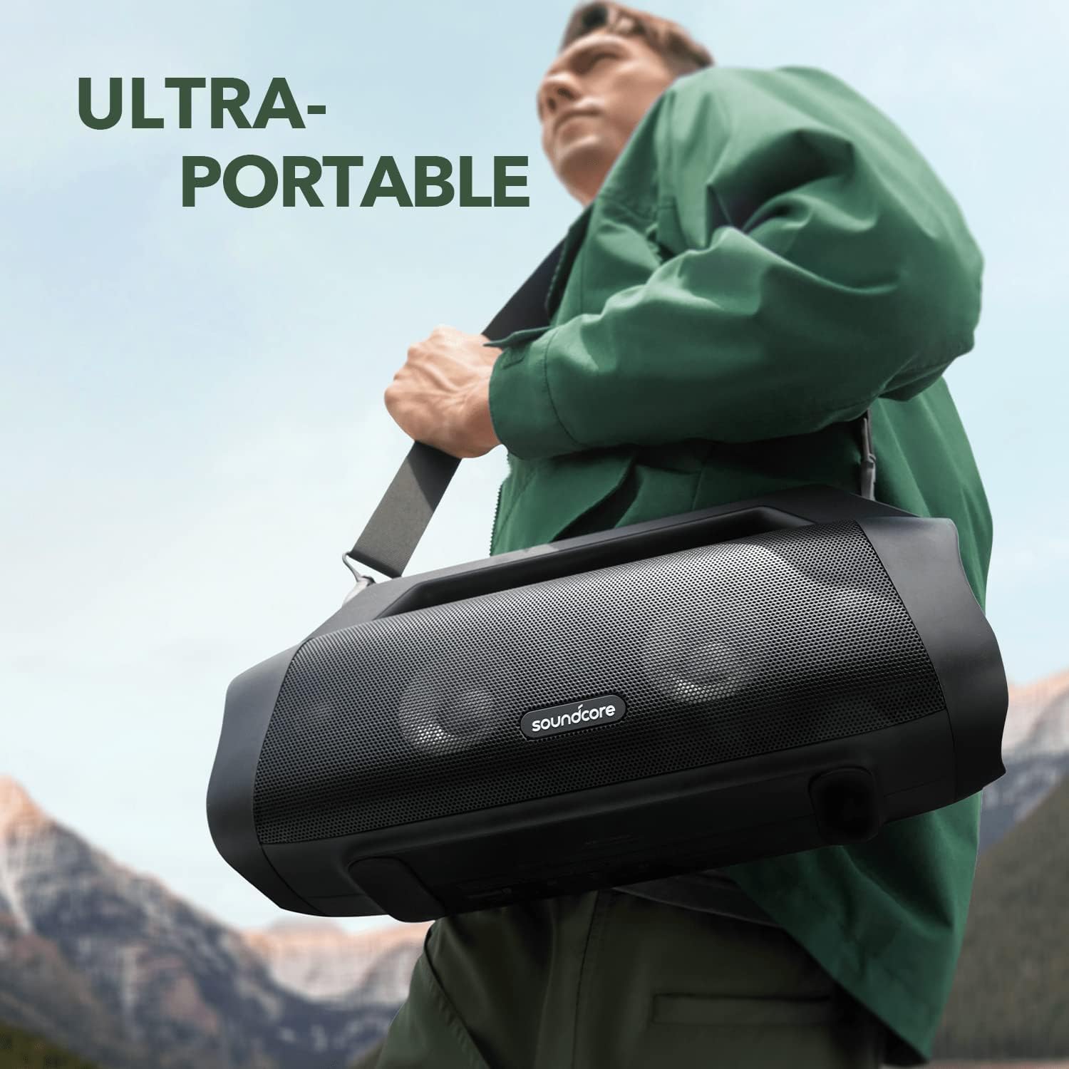 مكبر صوت Anker Soundcore Motion Boom Plus 80W Bluetooth، أسود