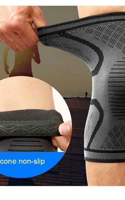 2 Pack Knee Brace Compression Sleeve Support For Men Running Riding Silicone Antiskid Knee
