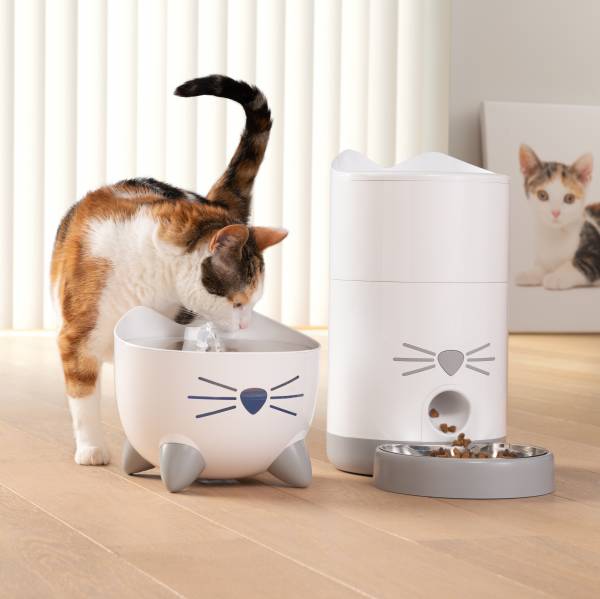Catit PIXI Smart Fountain with Stainless Steel Top - White/2L