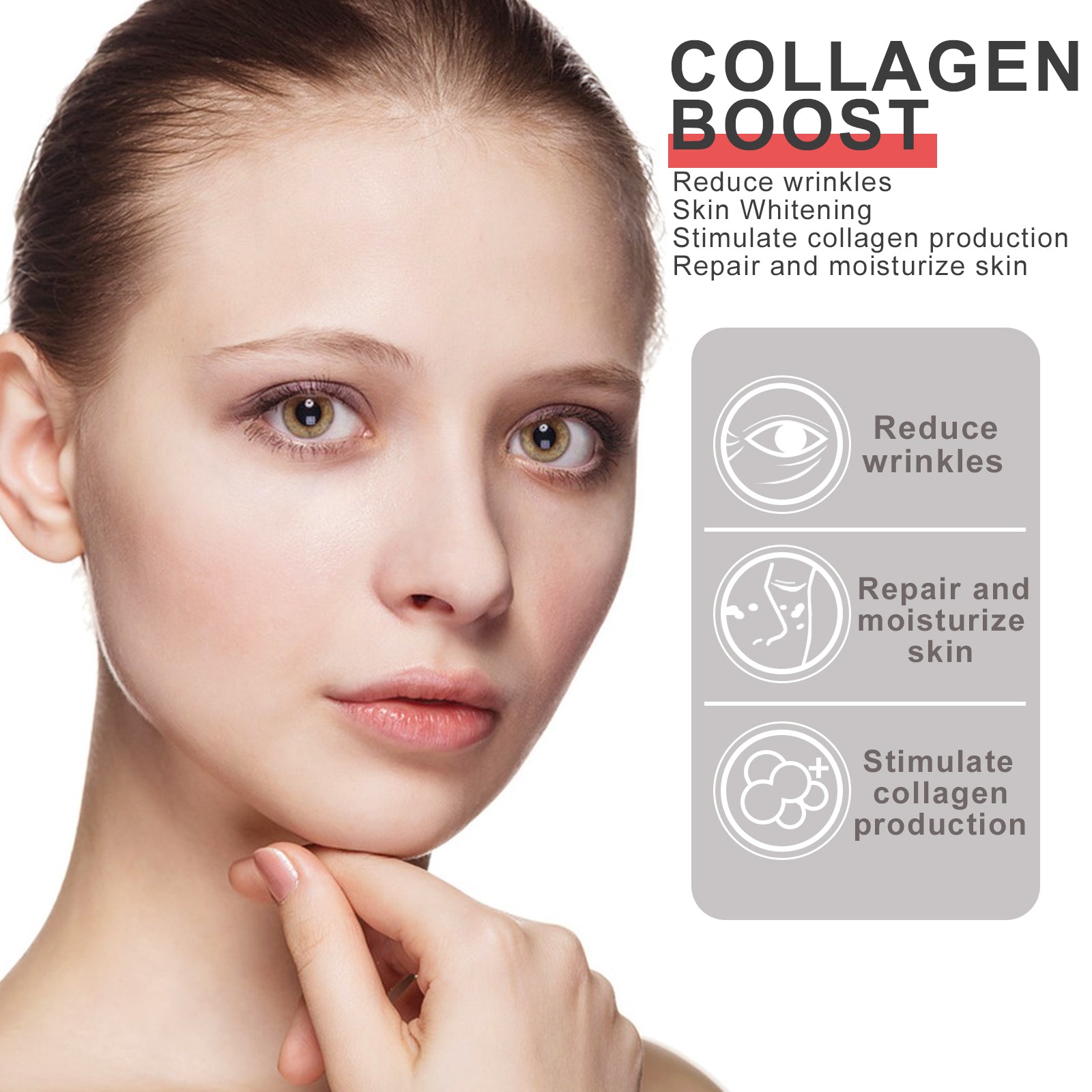 Collagen Cream Brightening Skin, Anti-Wrinkle, Hydrating, Tightening ,30ml