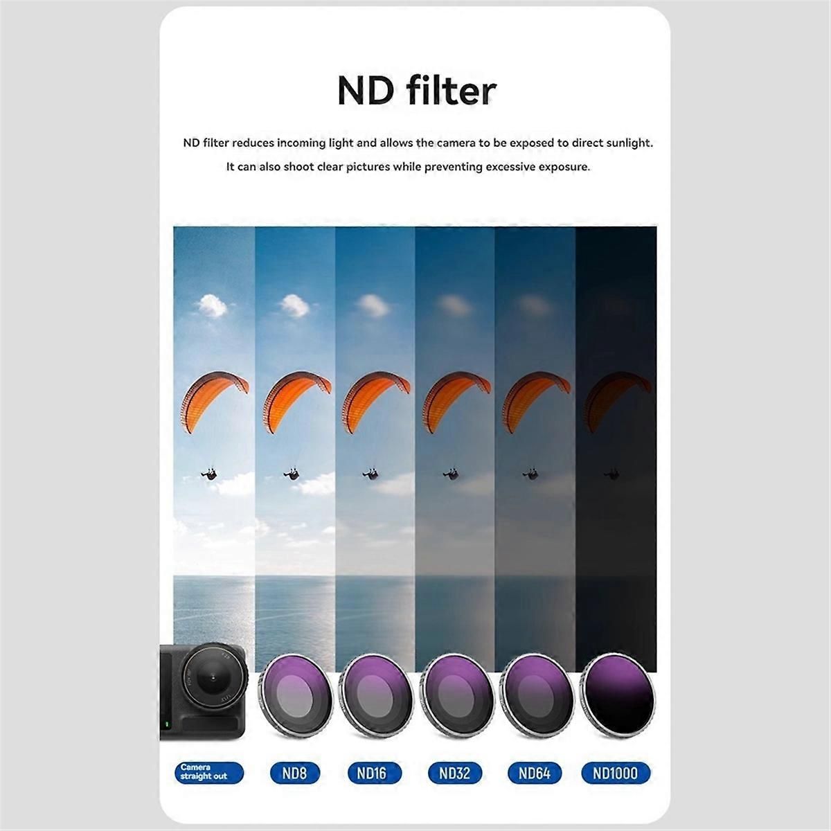 For DJI Osmo Action 4 ND CPL Filter Kit Len Set CPL ND8/16/32/64/1000