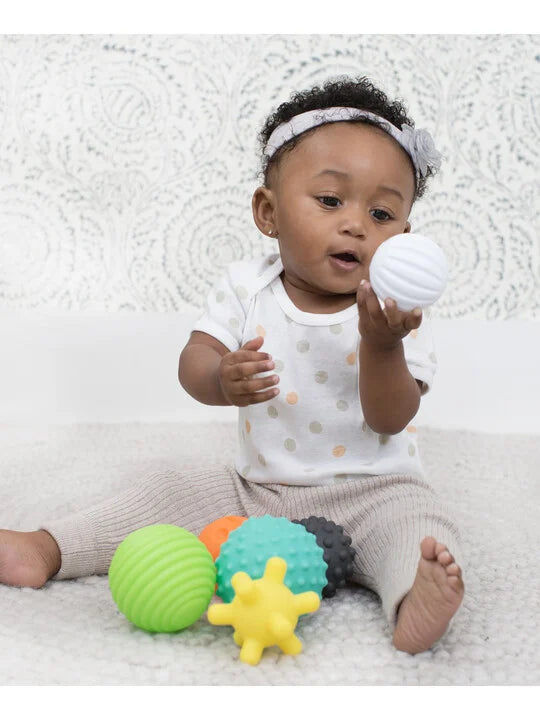 Infantino Textured Multi Ball Set – 6-Piece Sensory Toy for Babies
