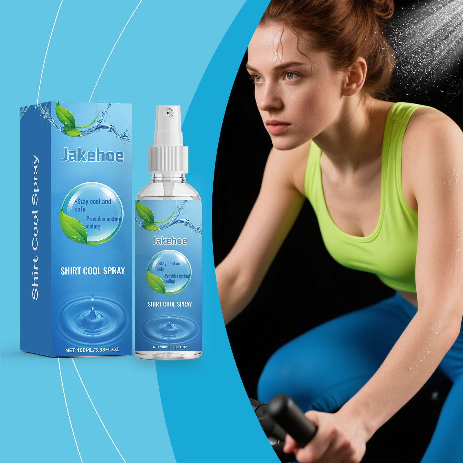 Cooling Spray for Summer, Portable, Refreshing, Outdoor Running, Military Training ,100ml