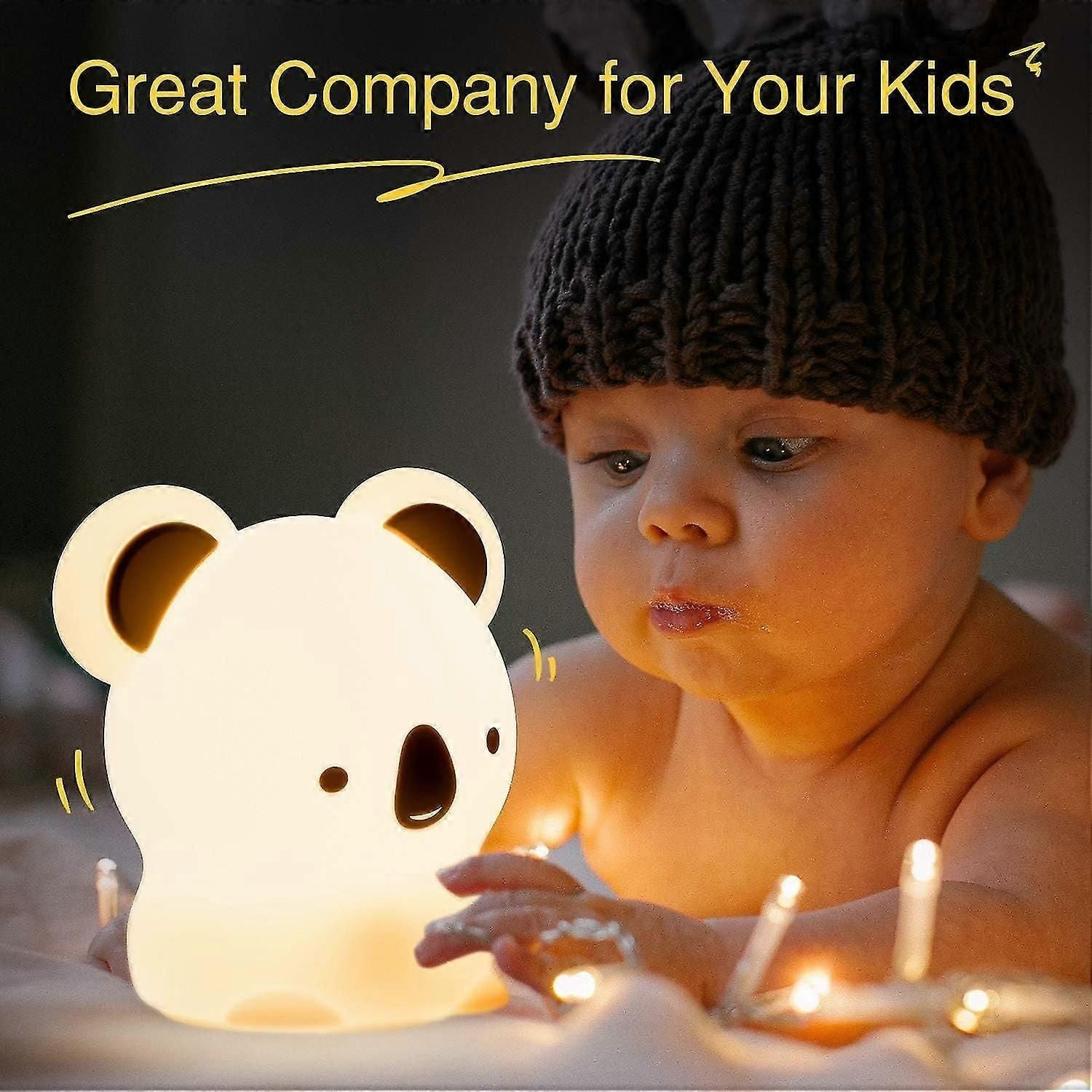 Kids Rechargeable Night Light Touch Bedside Lamp Portable