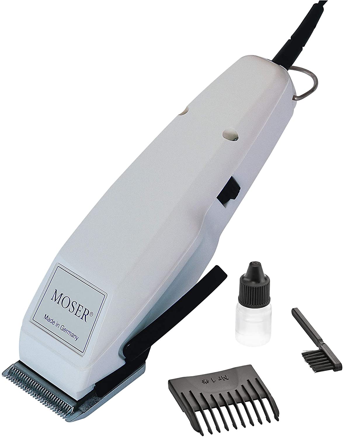 MOSER 1400-0368 HAIR CLIPPER 220-240V WHITE UK-PLUG