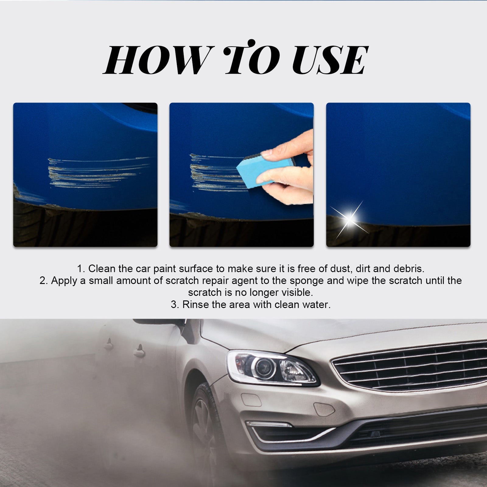 Car Scratch Repair Cream, Instant Scratch Remover, Car Paint Touch Up, Easy Scratch Fix ,1set