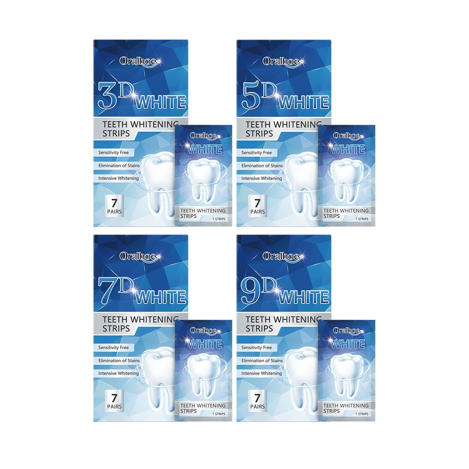 Brightening Tooth Strips, Dental Care, Fresh Breath, Quick Whitening, Gentle Stain Removal ,7pairs