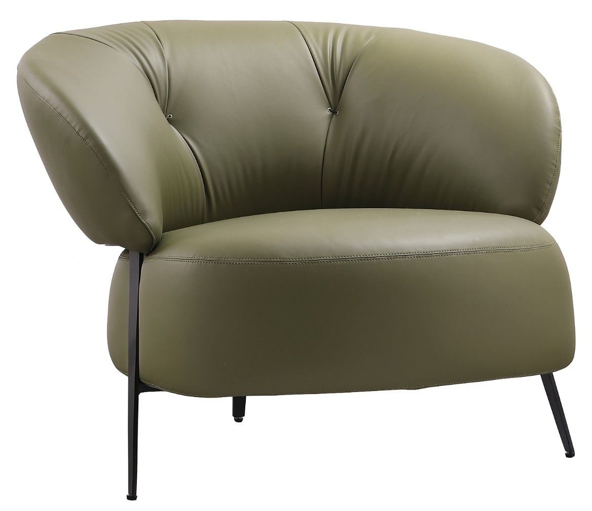Green PU Leather Lounge Chair #EC-370