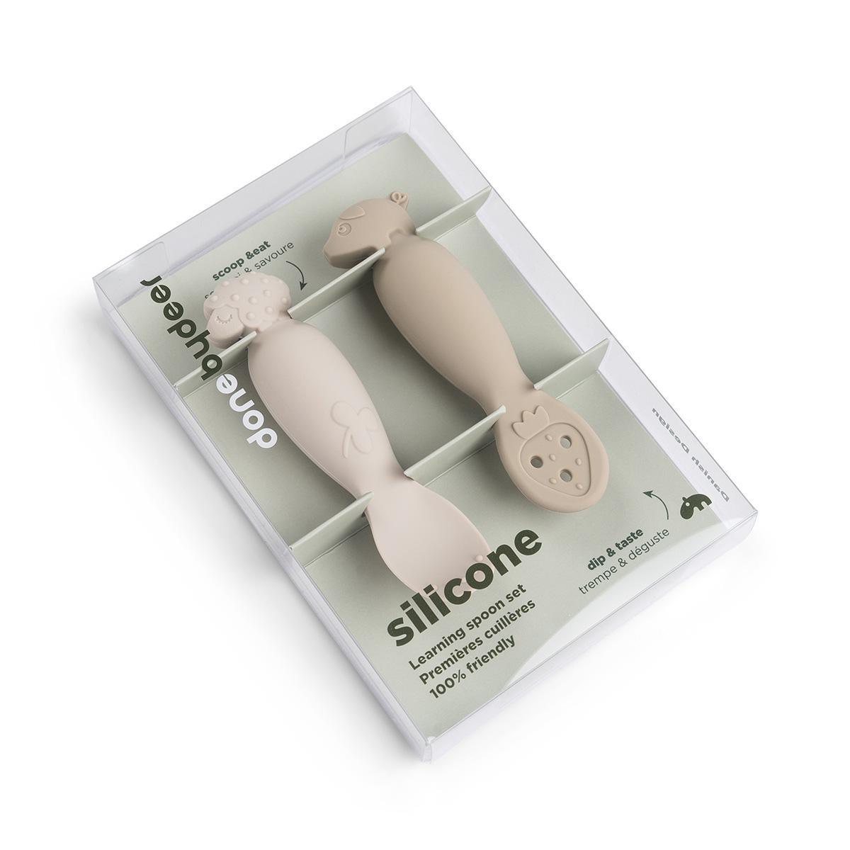 Done By Deer Learning Spoon Set Tiny Farm Sand