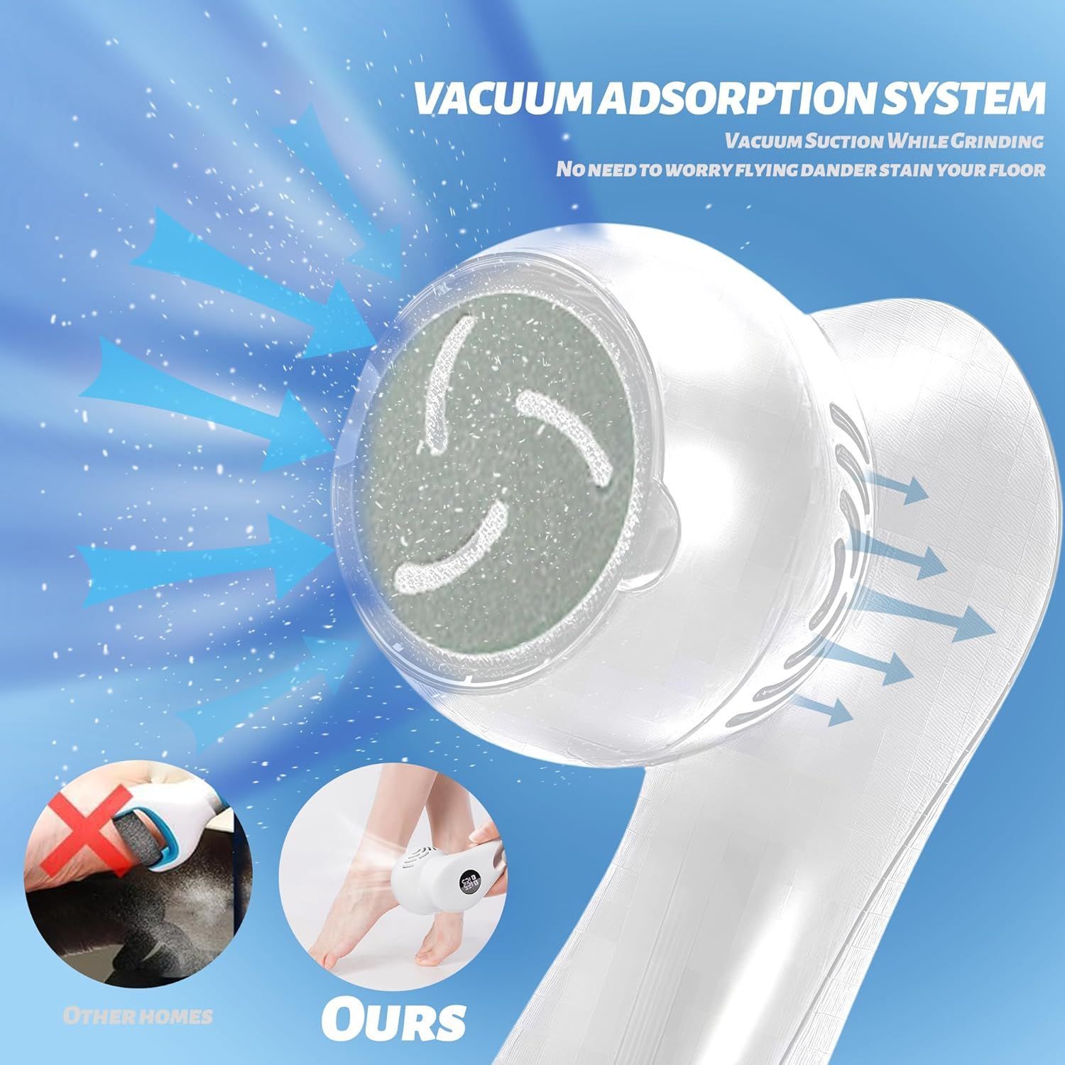 Electric Foot Grinder Rechargeable USB Foot Beauty Massage for Removing Calluses